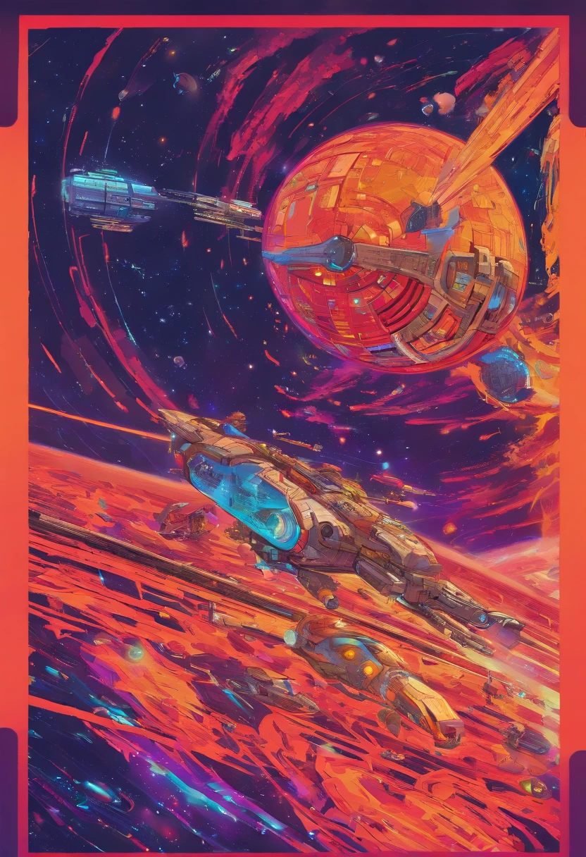 best quality,4k,8k,highres,masterpiece:1.2),ultra-detailed,realistic starfleet vessel in the galaxy,sci-fi,futuristic technology,vibrant colors,interstellar lights,advanced weapon systems,outstanding level of detail,glowing engine thrusters,impressive hull design,enormous size,shield emitters,majestic presence,detailed interior command bridge,starfleet logos and symbols,engine room filled with technicians and machinery,sleek and streamlined silhouette,suspended in space,flying through warp speed in the Milky Way,alien planets visible in the background,expansive view of the cosmos,commanding presence in the vastness of the universe,endless stars and glittering clusters,faint traces of nebulae and interstellar dust,stellar cartography and navigation systems,holographic control panels,scientific research laboratories,peaceful and harmonious atmosphere,well-organized communication center,excitement and anticipation of deep space exploration,cool blue and deep purple color scheme,perfectly-balanced lighting,starfleet uniforms and badges,crew members performing their duties with dedication and precision,image that encapsulates the grandeur and wonder of space travel.