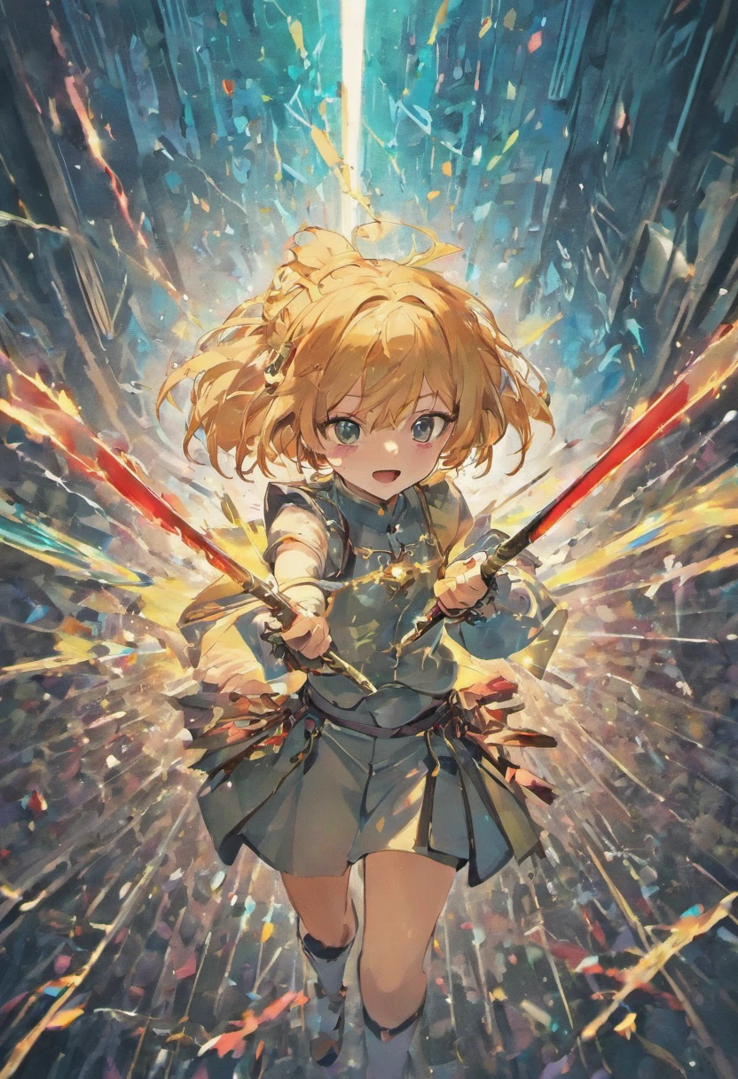 Anime characters with sword and sword in front of broken glass background, Anime fantasy illustration, trending on artstation pixiv, Digital art on Pixiv, Guilty Gear strives to splash art, anime abstract art, Digital anime illustration, author:Ryan Yee, high detailed official artwork, jc leyendecker and sachin teng, Detailed digital anime art, Anime epic artwork