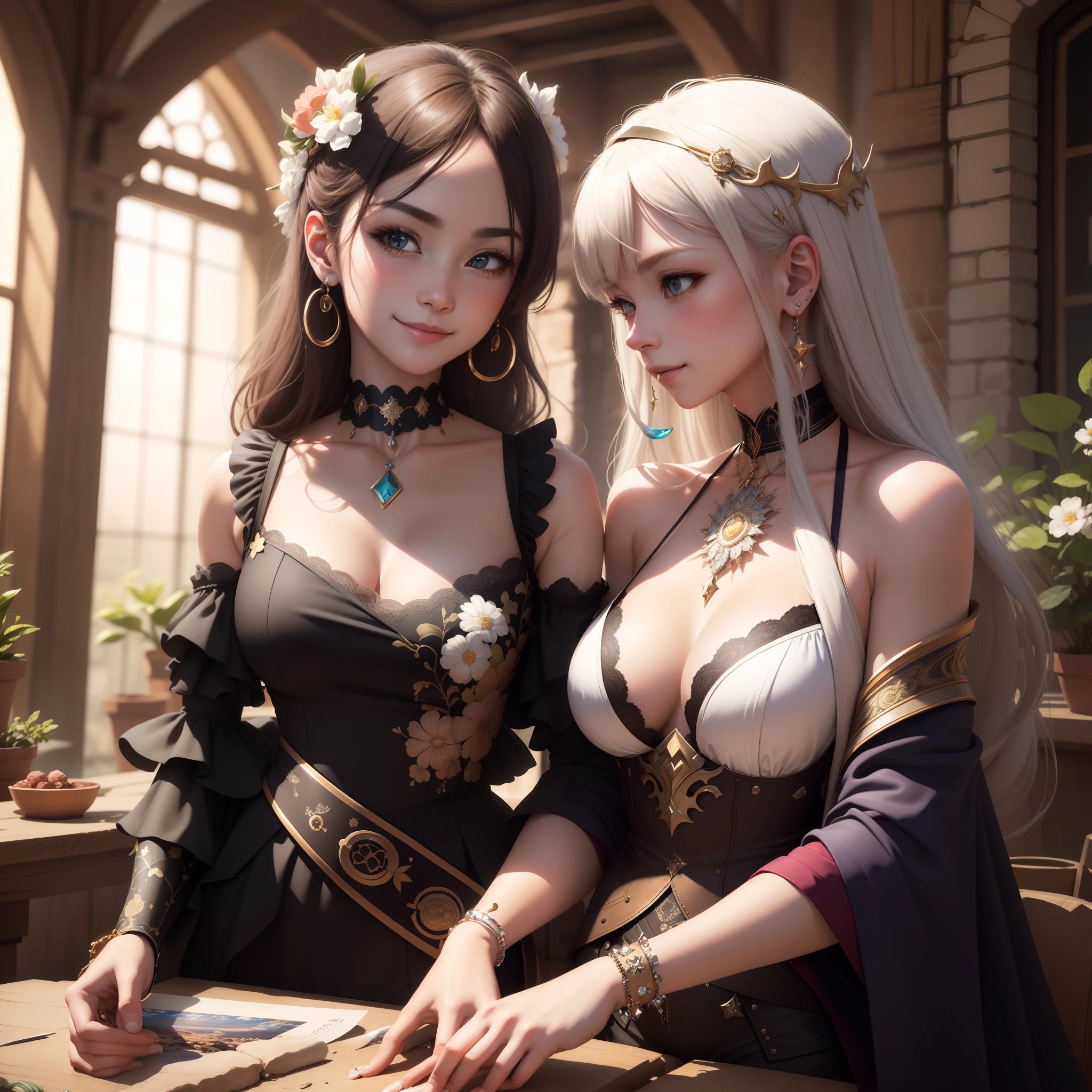 (Masterpiece, Best quality, A high resolution, Ultra-detailed, 8K, 4K), art book, anime coloring, CG, illustration , fantasy, MKSKS ,1girll, Solo, earring, choker necklace, The background is a huge gorgeous circular pattern, Smile, Look at the audience with pleasure, Fireworks, stars, Night, Outdoors, (Dutch angle), Close up, Face focus, Upper body, yoimiya (Genshin Impact)