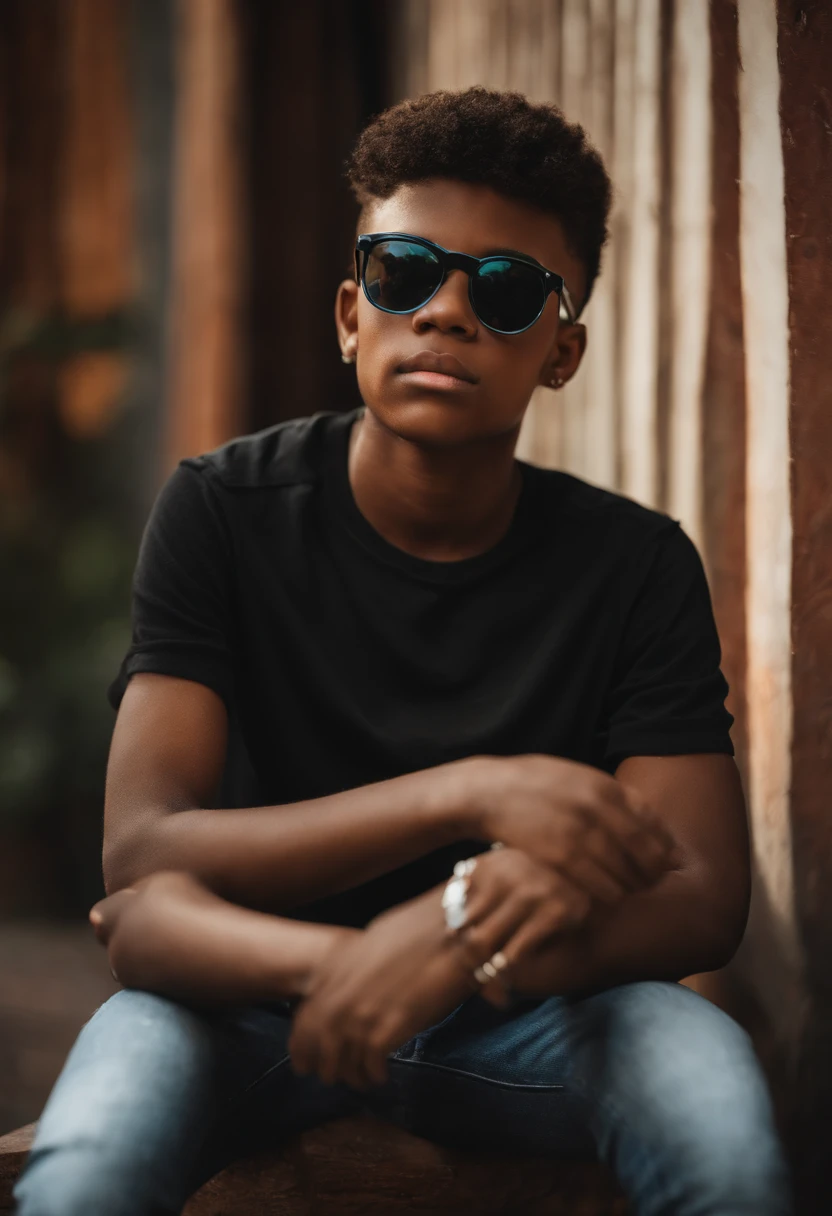 15,year,old,boy,black,T-shirt,with,glasess