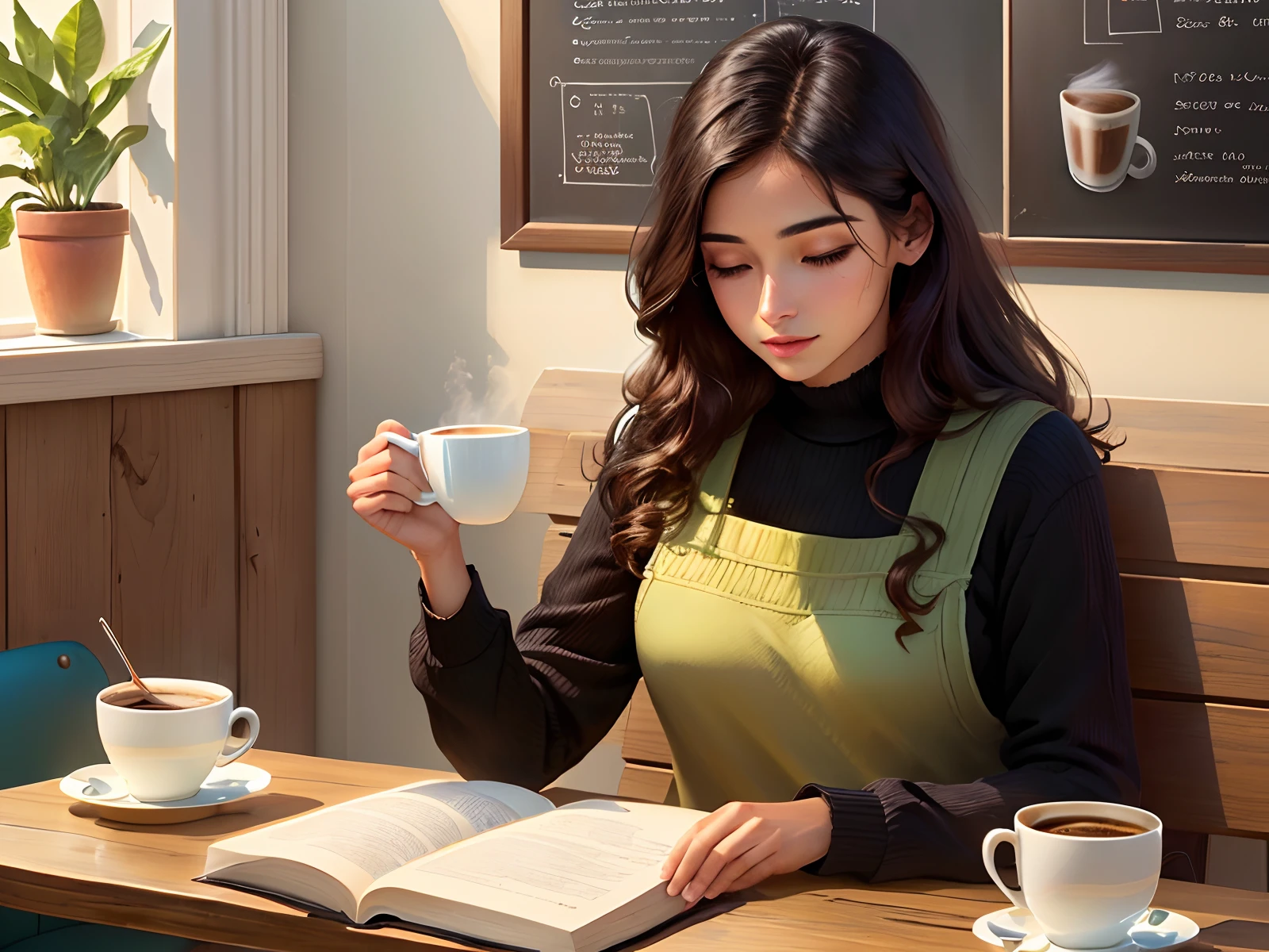 coffee shop + livro + Jesus