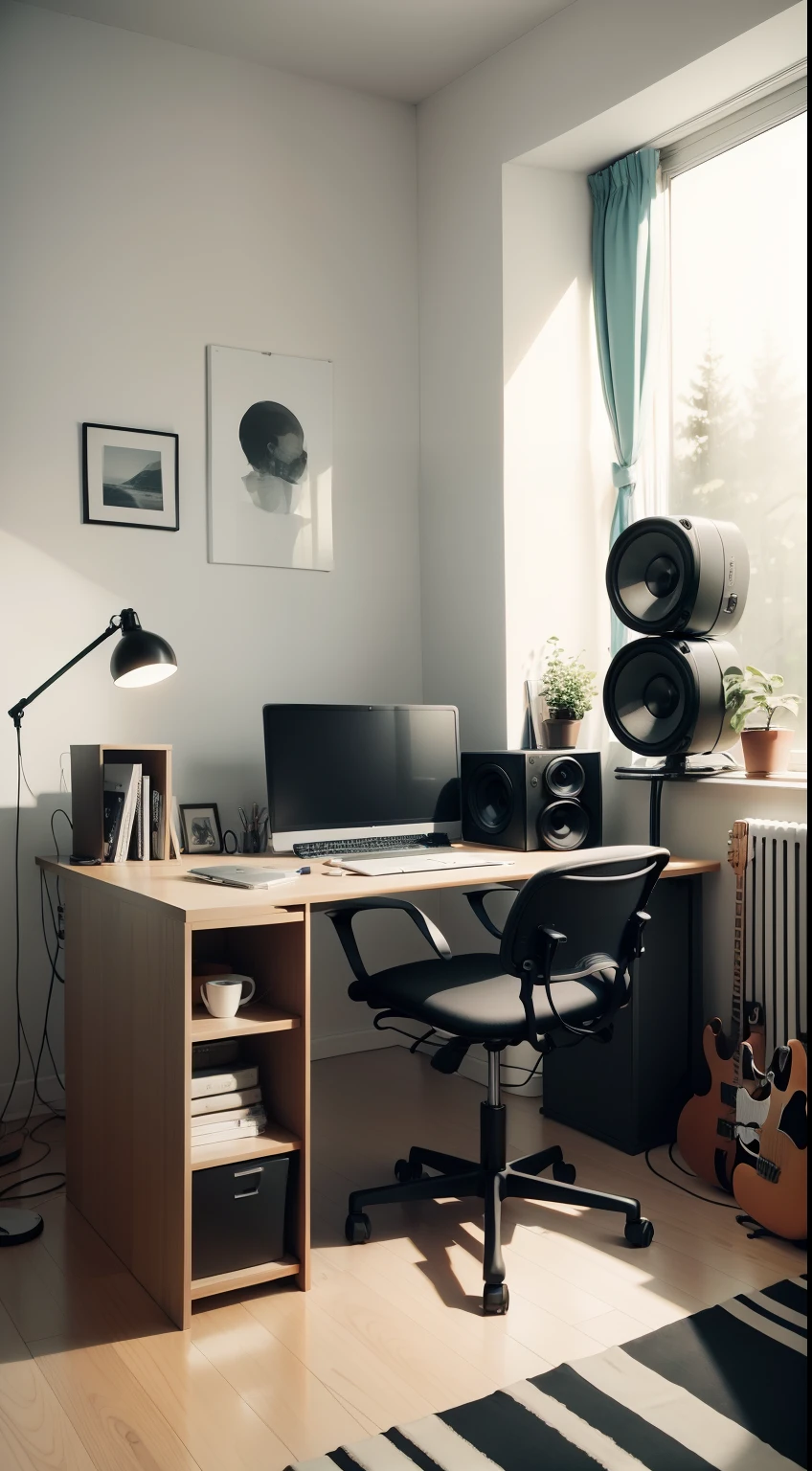 minimalist home studio