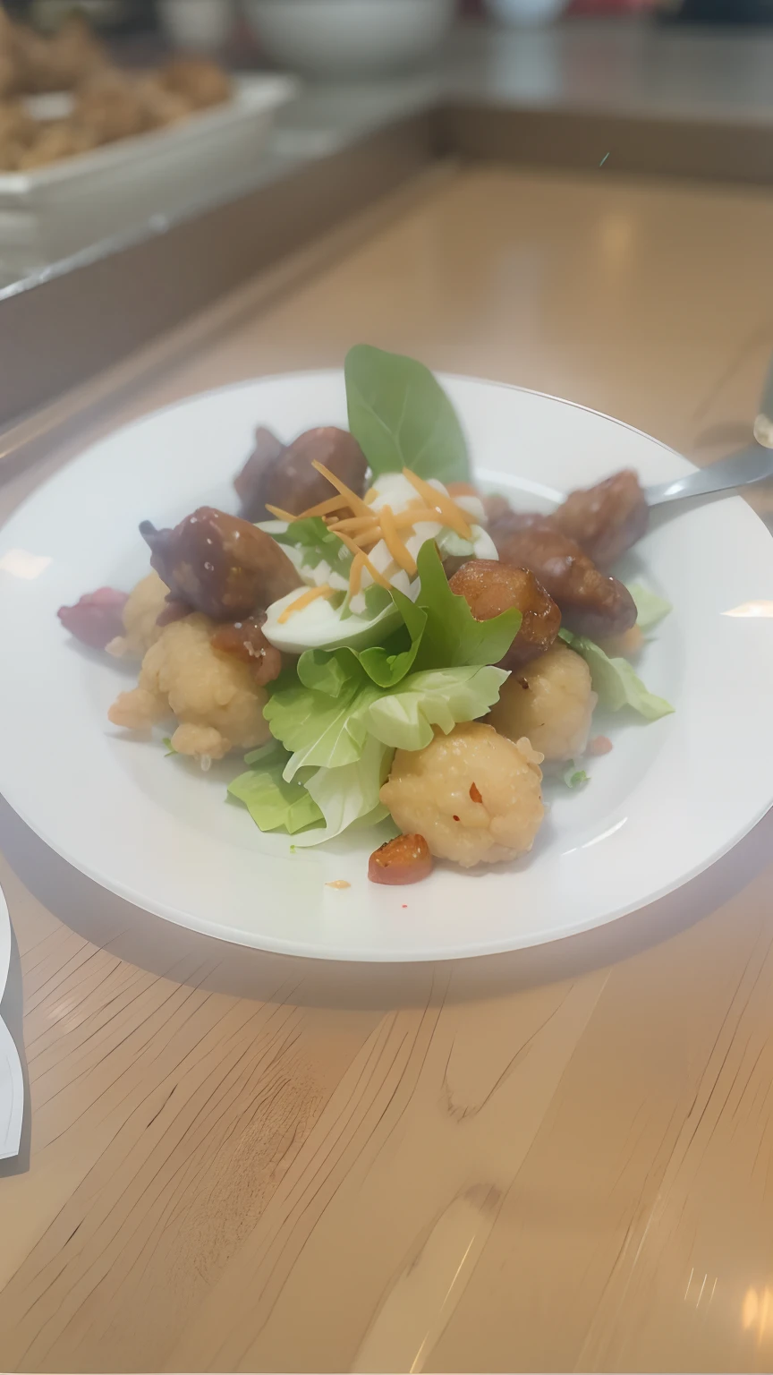 advertising photograph,(((Screen transparency))),Delicious food,Fried chicken wings,Squid beard,lettuce,cabbage,cherrie,Salad,morango,Exquisitely,tmasterpiece,cinematric light,hyper HD
