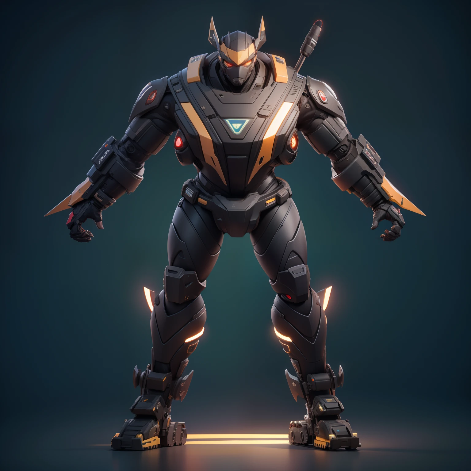 Generate a male creature, with technocrat Bulldozer body, highly detailed eyes, full body view, 8k resolution, high quality,