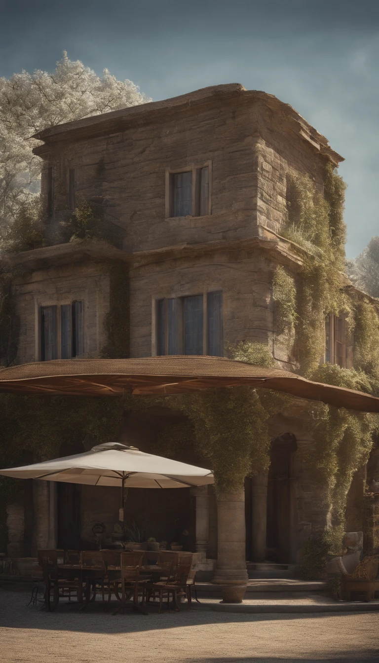 house, novel style, renpy, wide Environment, Unica, unique location, anime, stage, horizontal view