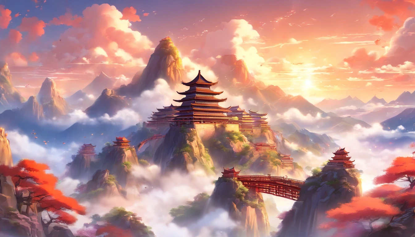 hinese Landscape Ink Painting High Angle Perspective OC Rendered Sculpture --S 750 --Niji 5