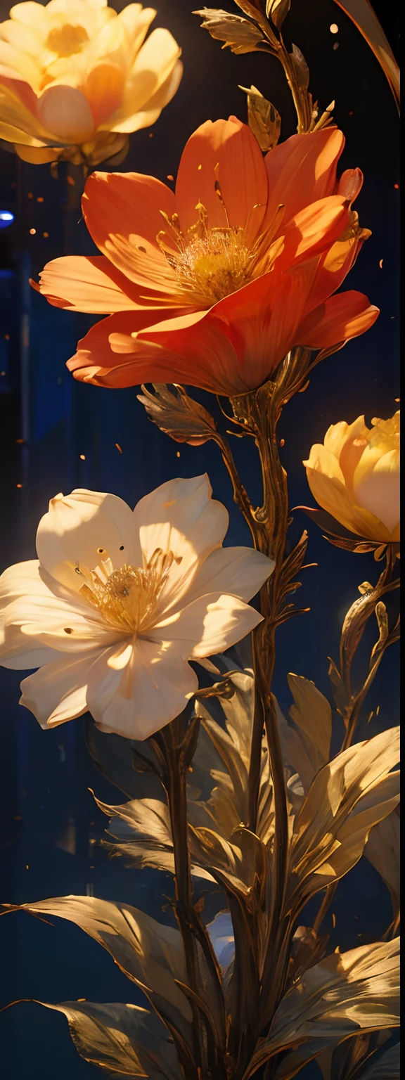 (tarot cards:1.ymmetrical up and down,frame,offcial art,rem,Devil's Point,full bodyesbian,Fold your hands,Flowers bloom,(Extremely detailed:1.4),tmasterpiece,super-fine,best qualtiy,8K分辨率,Golden-red most