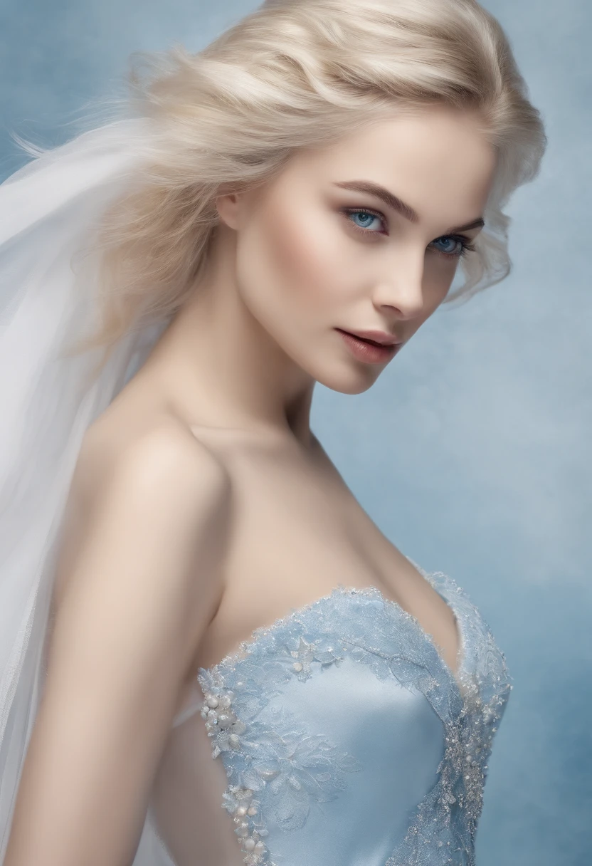 Ultra photo realsisim,Light blue thin long dress,poster for,Hyper-realistic,Hyper Real,Gaze at an 18-year-old girl in the distance,cabellos largos dorados,Sapphire eyes,Delicate facial features1.3,(Delicate fingers 1.3),Eyes full of hope,ssmile,Young and immature(Sunshine 1.5)Super light and shadow,Aurora chase,(Delicate skin1.5),Photorealistic photos,closeup cleavage,(Upper body close-up 1.3)(Light blue and white flower sea background)(Gentle lighting)(Side face 45 degree angle 1.5)(Delicate facial features 1.5)(Delicate eyes 1.5)(Ultra-clear eyeballs1.5)(Extreme Backlight 1.2)Super textured