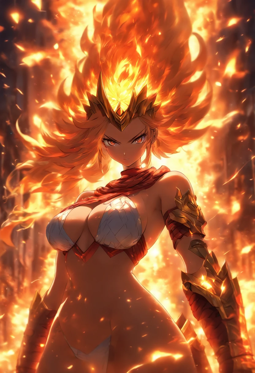 bikini-armor　Colossal tits　Fire sword