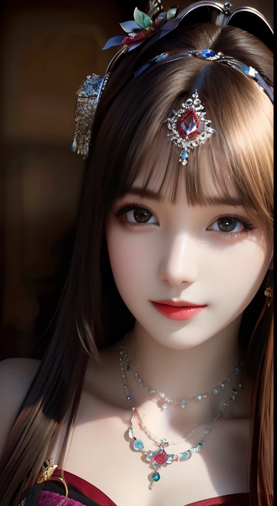 best quality, masterpiece, highres, 2girl,necklace, jewelry,Beautiful, realistic face, 4k