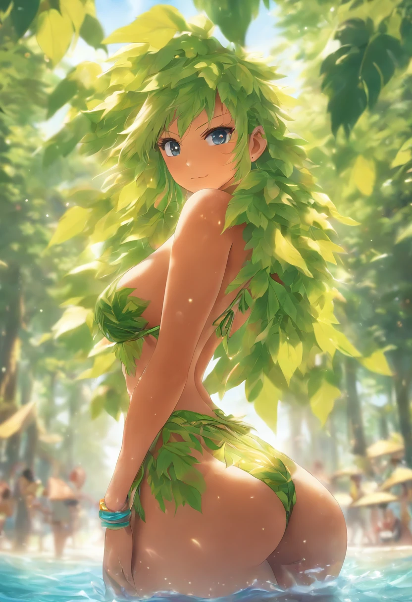 leaf bikini huge tits