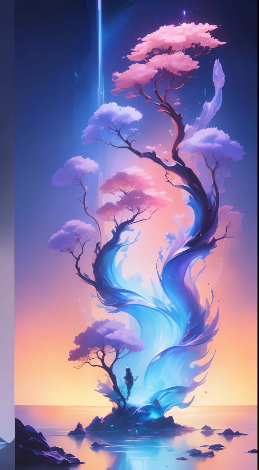 a Oriental Dragons，standing in front of a space portal overlooking the sun, cyril rolando and goro fujita, gateway to another universe, Inspired by Cyril Rolando, gateway to another dimension, world, visible only through the portal, High quality fantasy stock photo, portal to another world, portal to outer space, In the style of Cyril Rolando,  Looking into space, Universe, Magical Galactic Portal, The Cycle of the Stars, God