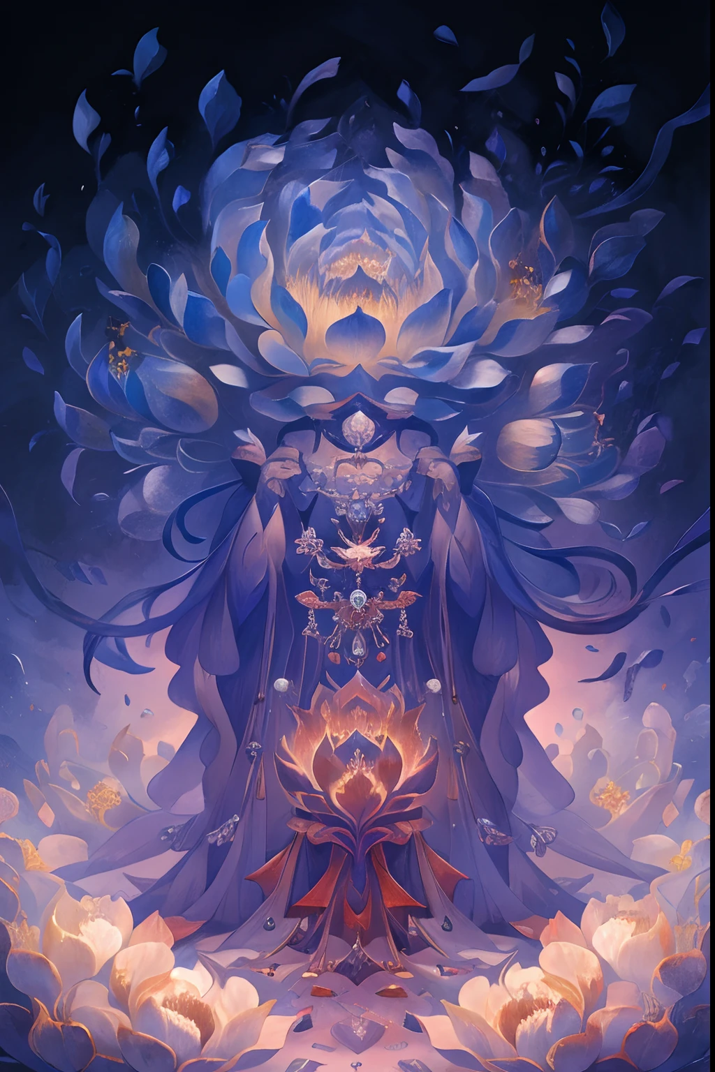 (tarot cards:1.4),Symmetrical up and down,Kizi,Devil's Point,full bodyesbian,Fold your hands,Flowers bloom,(Extremely detailed:1.1),tmasterpiece,super-fine,best qualtiy,8K