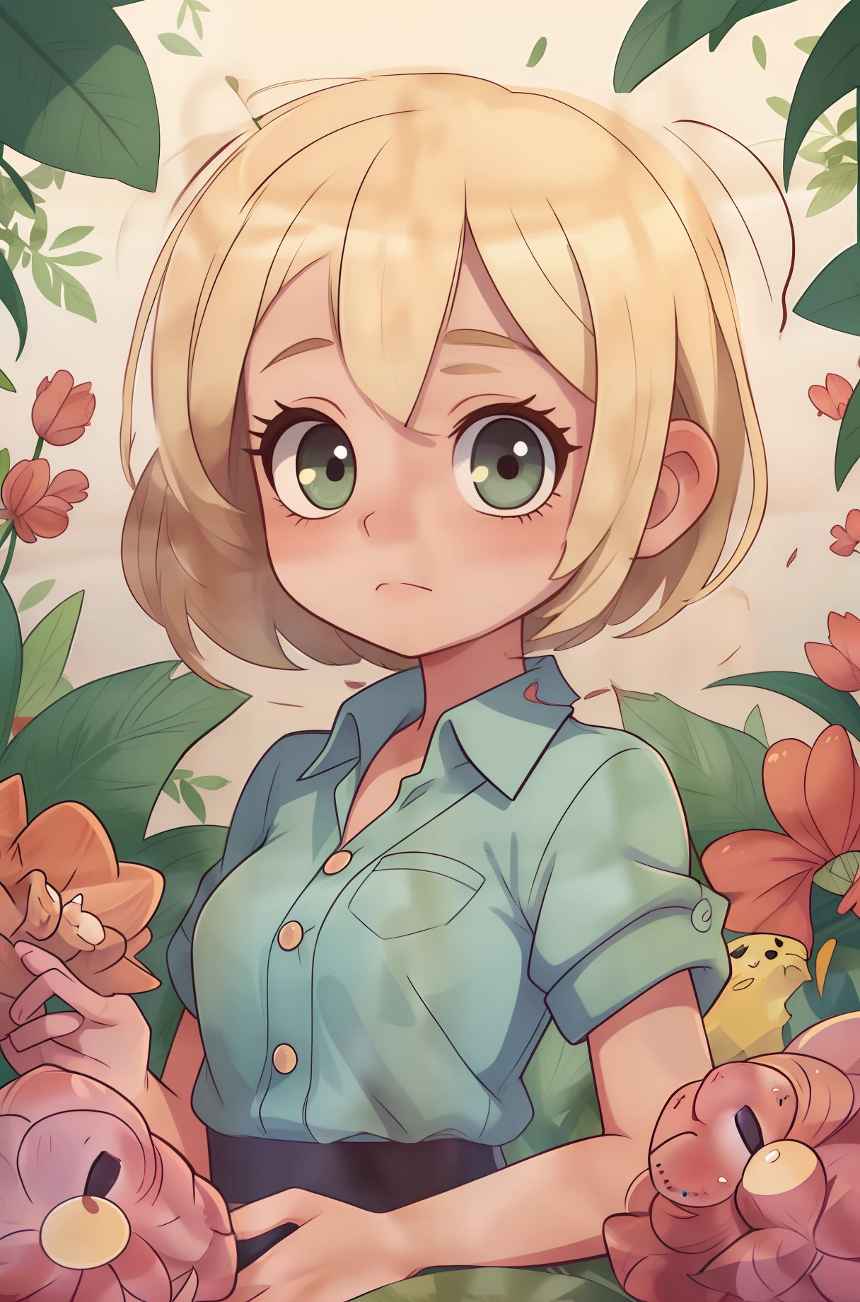 Blonde short bob