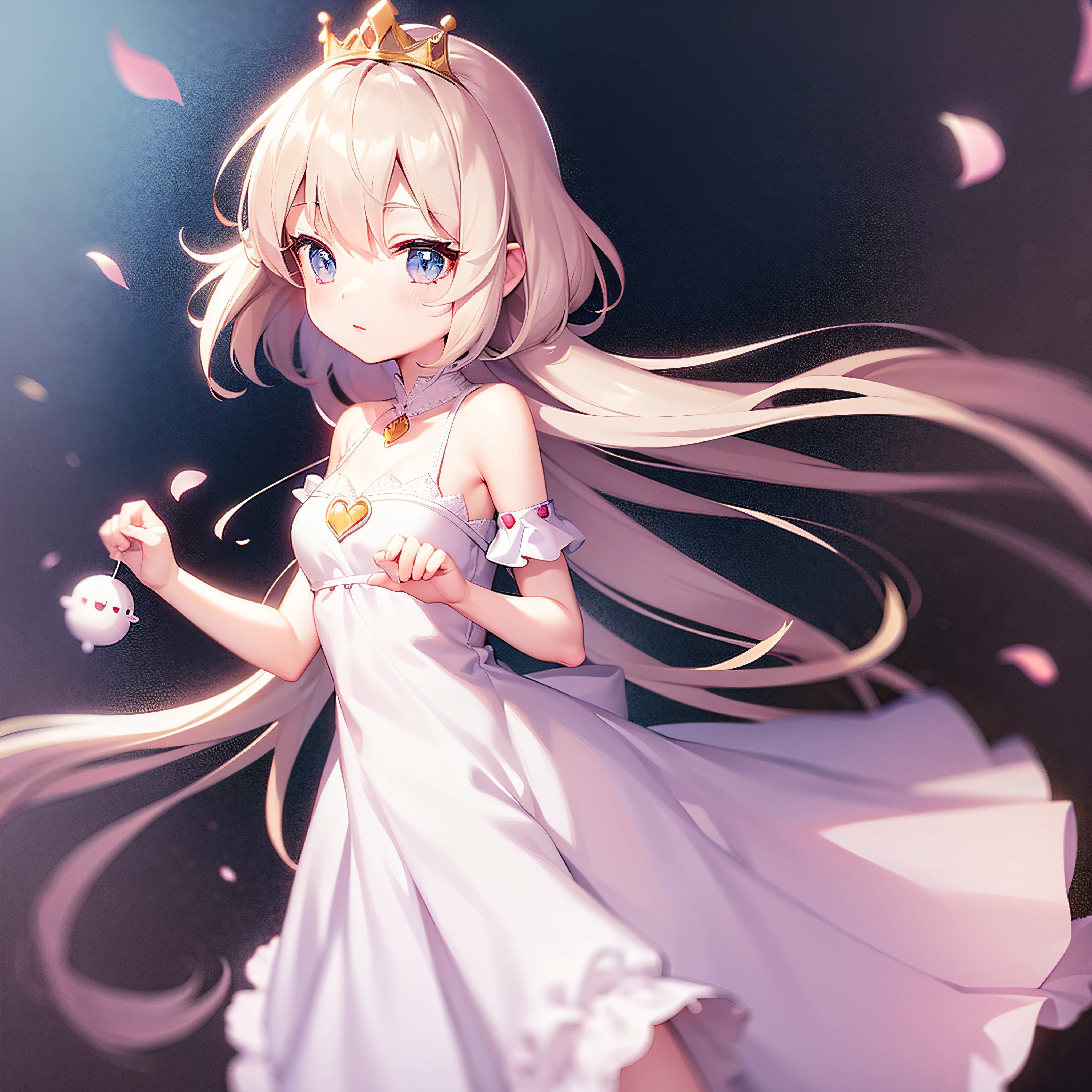 cute princess girl vector illustration, isolated white background