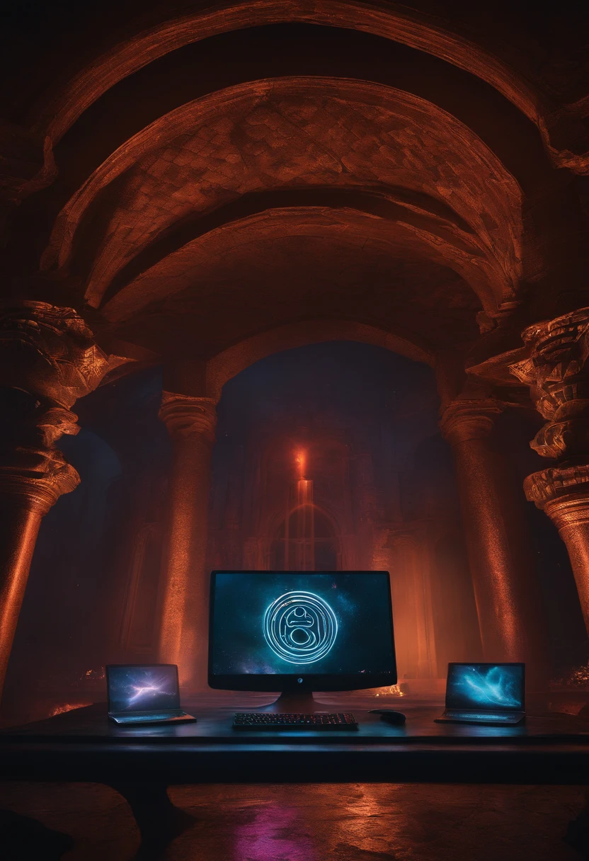 With the resolution 1920 x 1080 and with the symbol giving the impression that is floating in the middle of the Dell Alienware screen