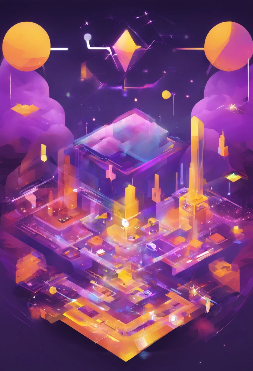 The app icon for the app store, with a purple, black, yellow arrow pointing upwards, Tendencias en Pexels, Creador de estrellas, capturado en iphone, (nieve), corporate phone app icon, ilustrador, equipo de software, H,