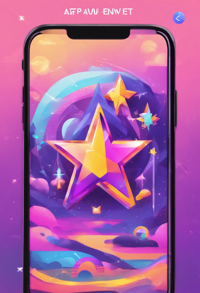 The app icon for the app store, with a purple, black, yellow arrow pointing upwards, Tendencias en Pexels, Creador de estrellas, capturado en iphone, (nieve), corporate phone app icon, ilustrador, equipo de software, H,
