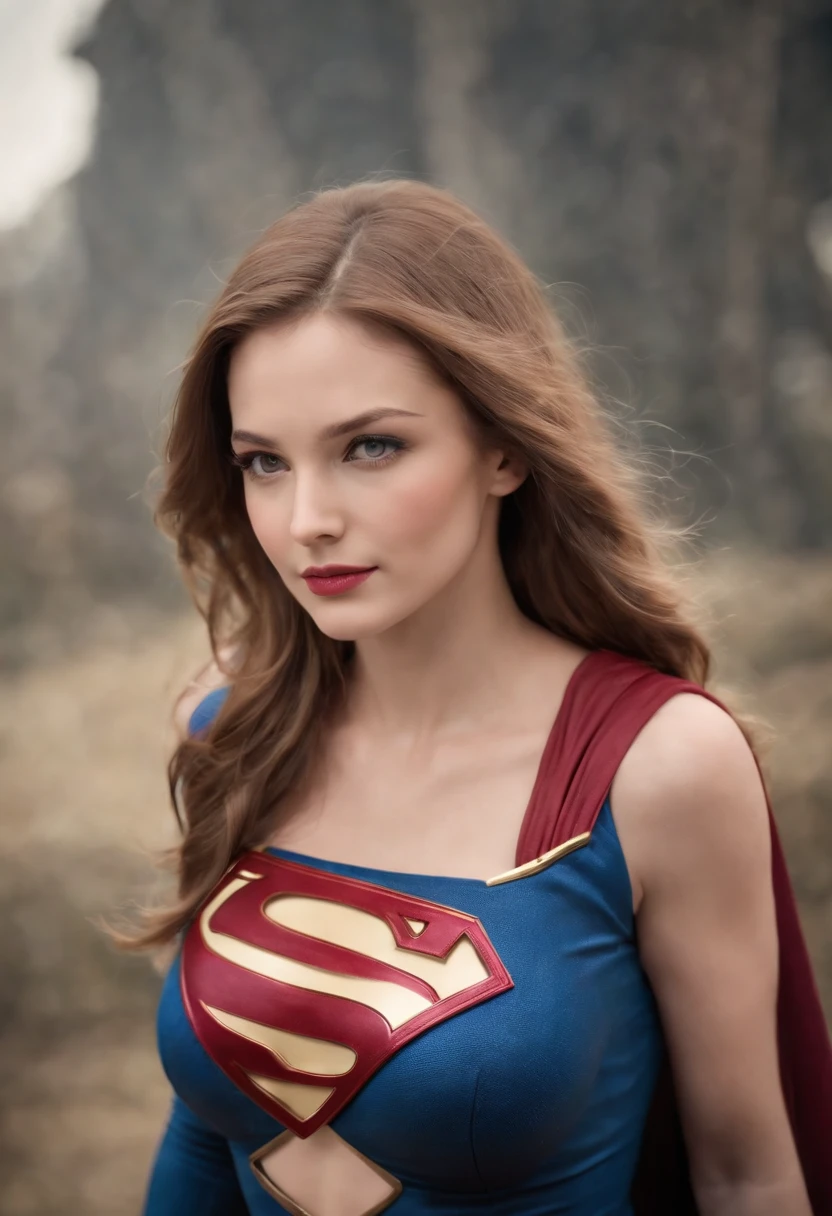 Woman body set big breasts, Supergirl costume dress, 16k quality, hyper detailed