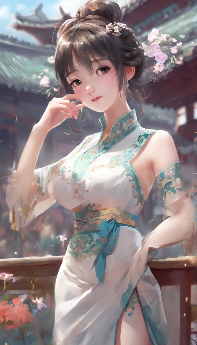 kept her posture, her face, everything, except that she had taken off her shirt