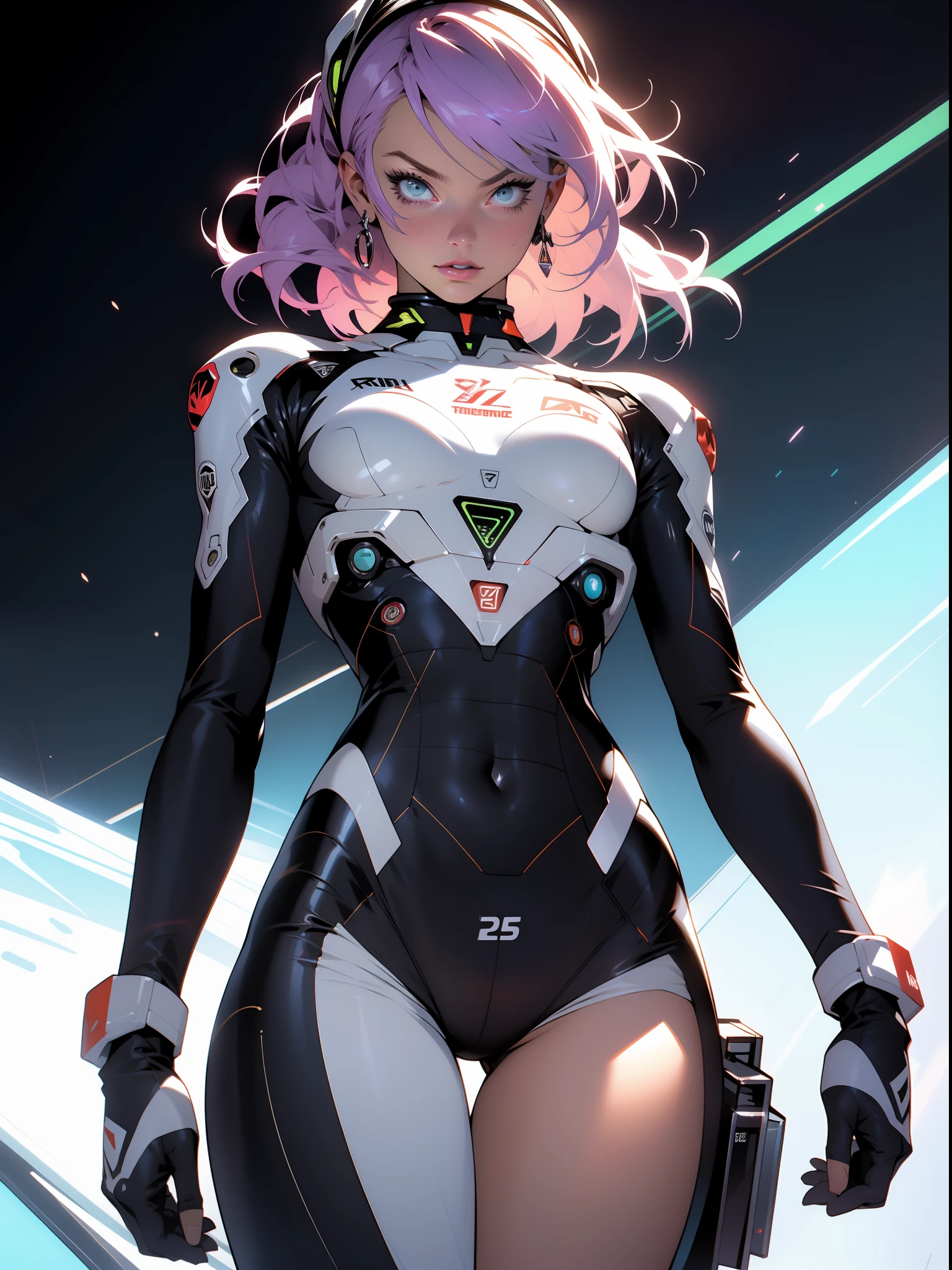 ((Best Quality)), ((Masterpiece)), (detailed: 1.4), (Absurd), Margot Robbie, 35, light-skinned with micro bikini, Genesis evangelion neon style clothing, 2 piece clothing, colored hair, tattoo on arms, cybernetic hand, pastel, centered, scale to fit dimensions, HDR (High Dynamic Range),Ray Tracing,NVIDIA RTX,Super-Resolution,Unreal 5,Subsurface dispersion, PBR texture, Post-processing, Anisotropic filtering, Depth of field, Maximum clarity and sharpness, Multilayer textures, Albedo and specular maps, Surface shading, Accurate simulation of light-material interaction, Perfect proportions, Octane Render, Two-tone lighting, Wide aperture, Low ISO, White balance, Rule of thirds, 8K RAW, crysisnanosuit