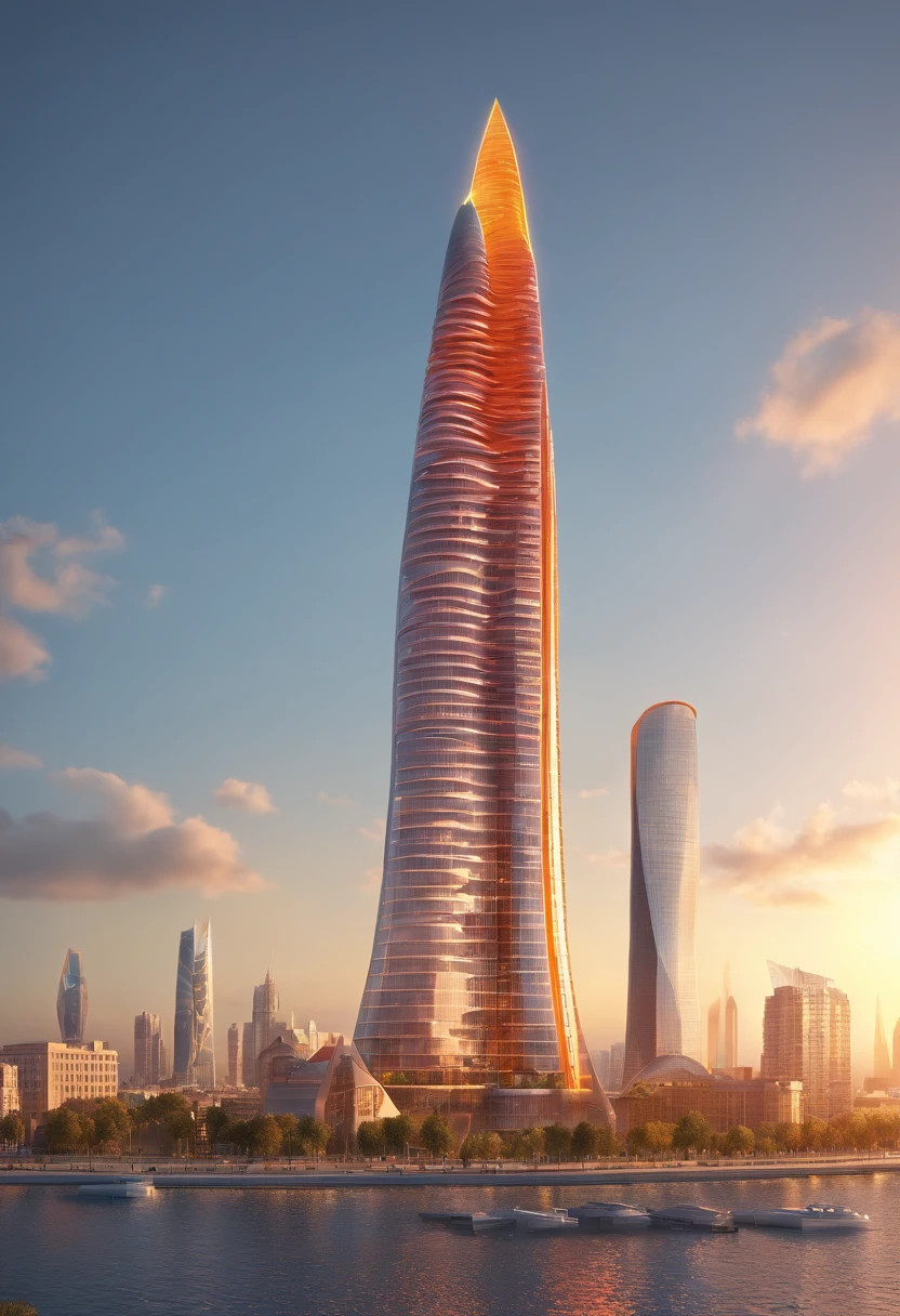 Baku city, flame towers