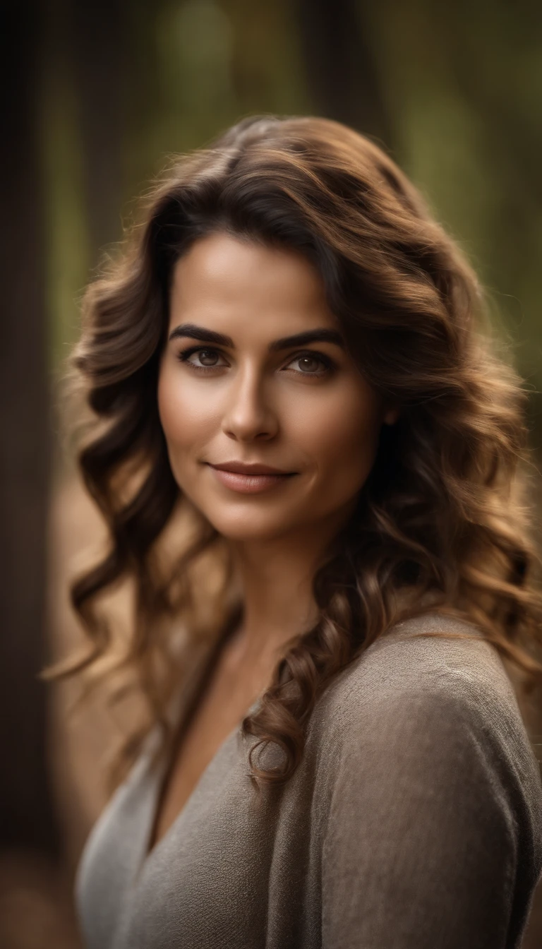 Retrato MULHER com cabelo liso e hidratado bonito ALISADO CASTANHO BRILHOSO ANTES E DEPOIS