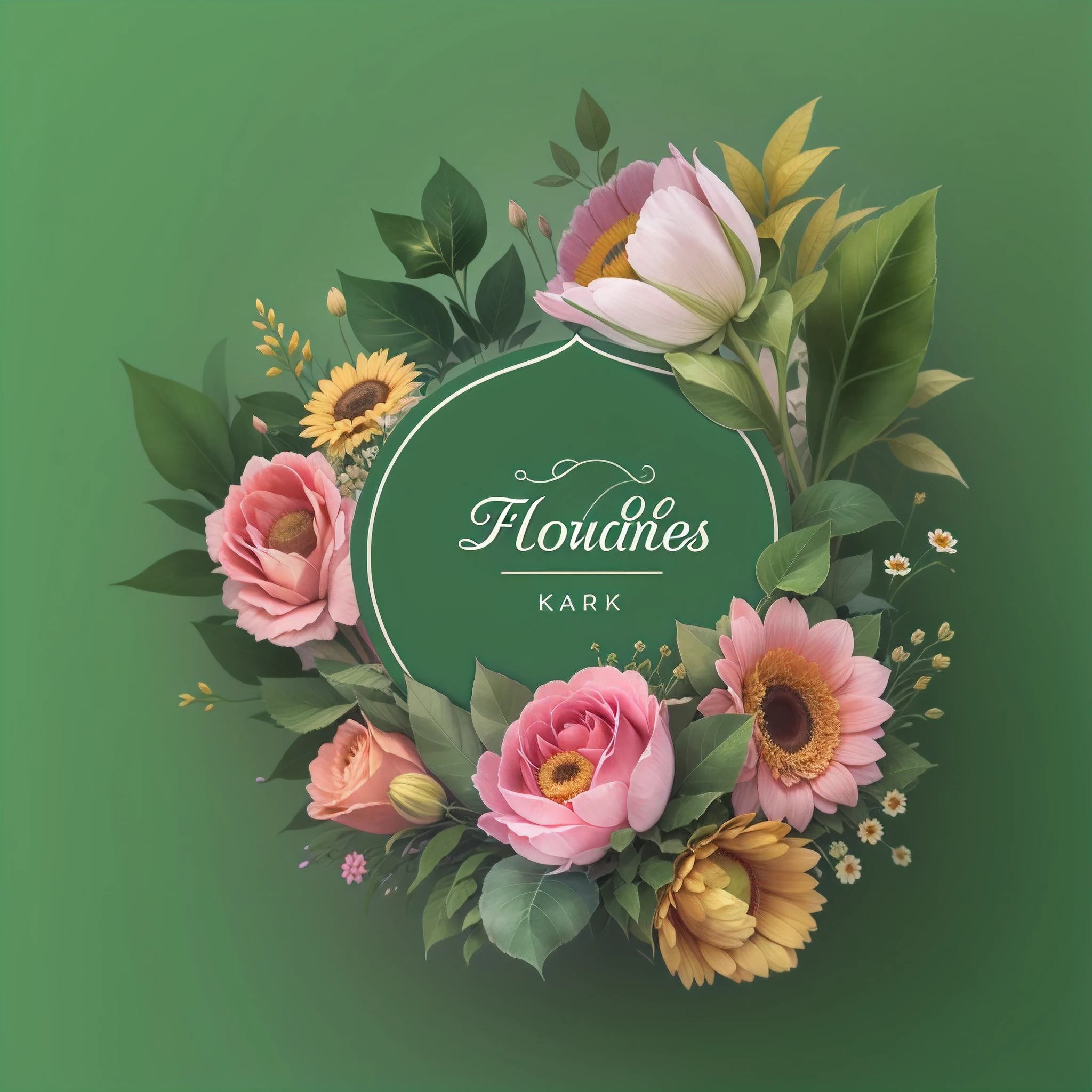 create a logo for flower shop with name flower
