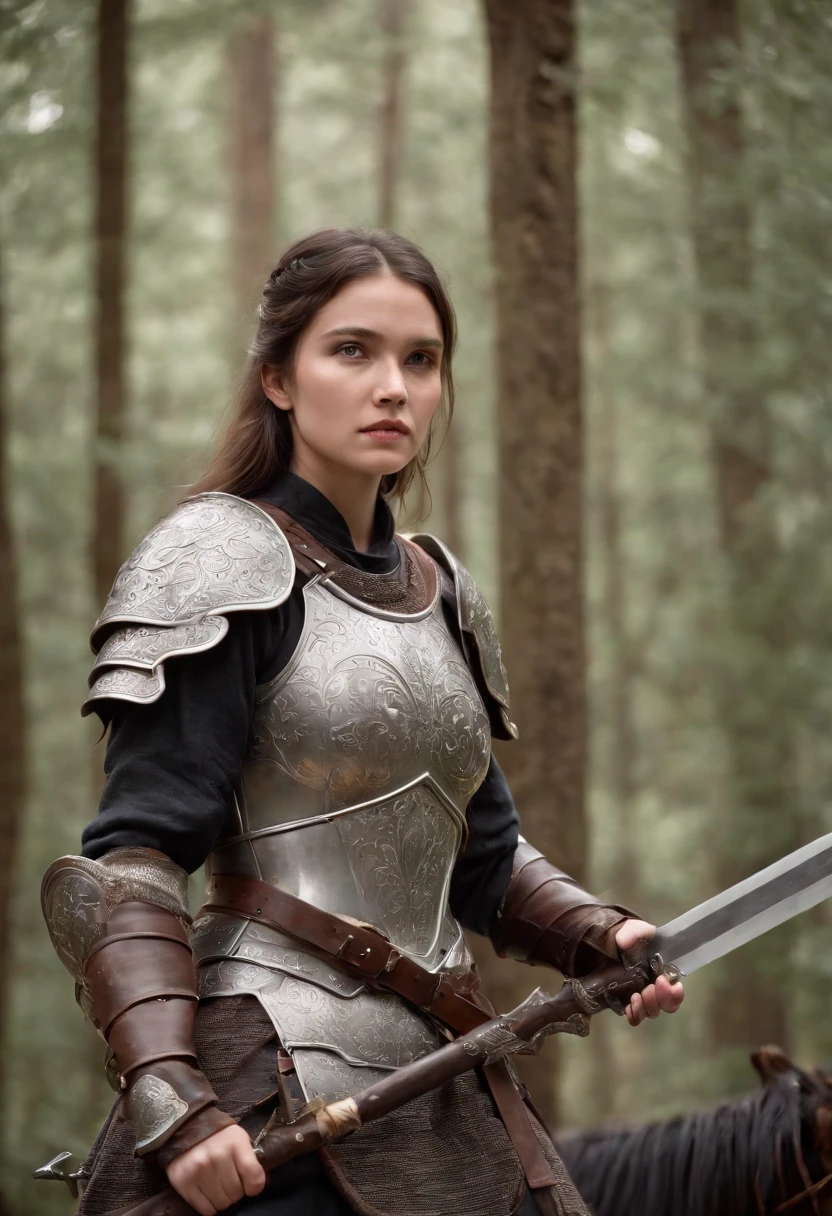 Warrior Girl in Heavy Armor, 血, big sword,