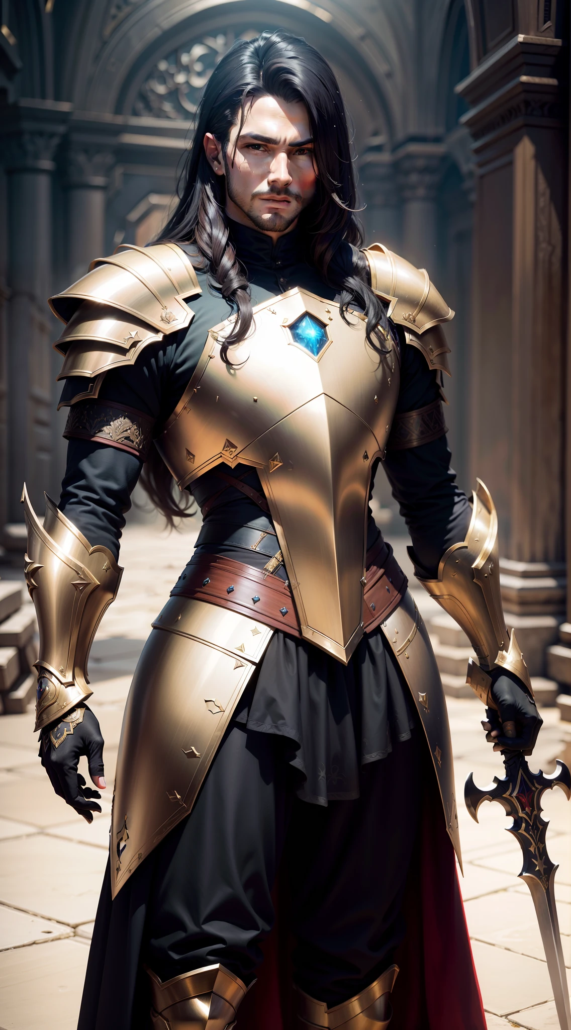 Midjourny-V5 Estilo "HOMEM DE FERRO ANTIGO, (best quality),(master part),(Ultra Detalhado),(alto detalhamento),(extremamente detalhado),God holding a giant sword in his hands, alta fantasia, cosmico, cosmic effects, grande impacto, 4k, Almas Sombrias, art of detailed and luxurious character, ultra realistic, 32k, ,Luxury cinematic color quality, Unique and mesmerizing armor.