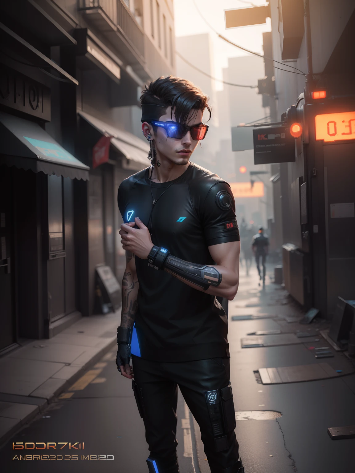 Change Background cyberpunk handsome boy ultra realistic face, 8k ultra realistic