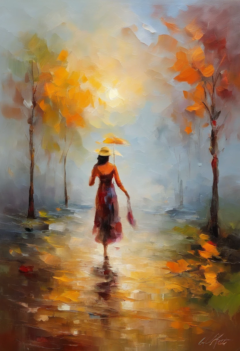 tmasterpiece、top-quality、Morning、stroll。doggy、1girl in、Cloud Girl、floating in sky、closeup cleavage、with light glowing、blissful、Fresh morning sun、(Spark:0.7) 、stroll、Landscapes