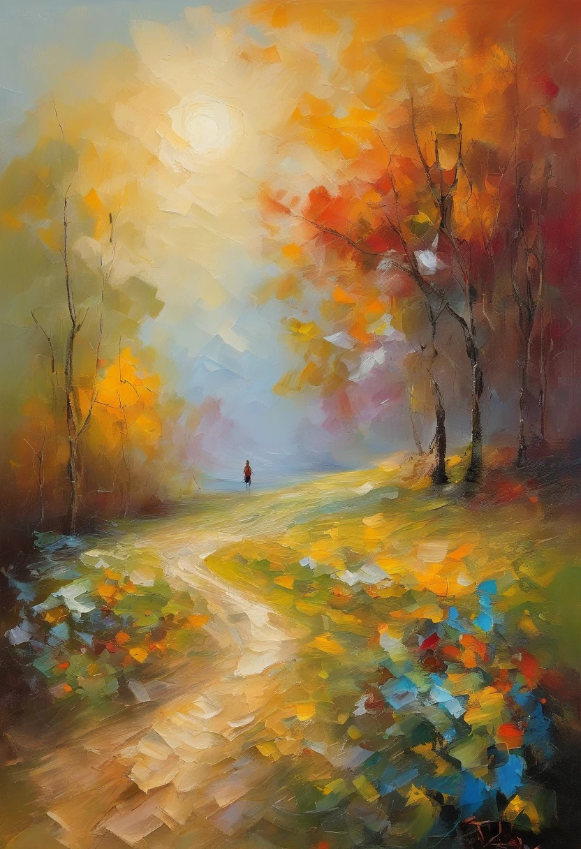 tmasterpiece、top-quality、Morning、stroll。doggy、1girl in、Cloud Girl、floating in sky、closeup cleavage、with light glowing、blissful、Fresh morning sun、(Spark:0.7) 、stroll、Landscapes