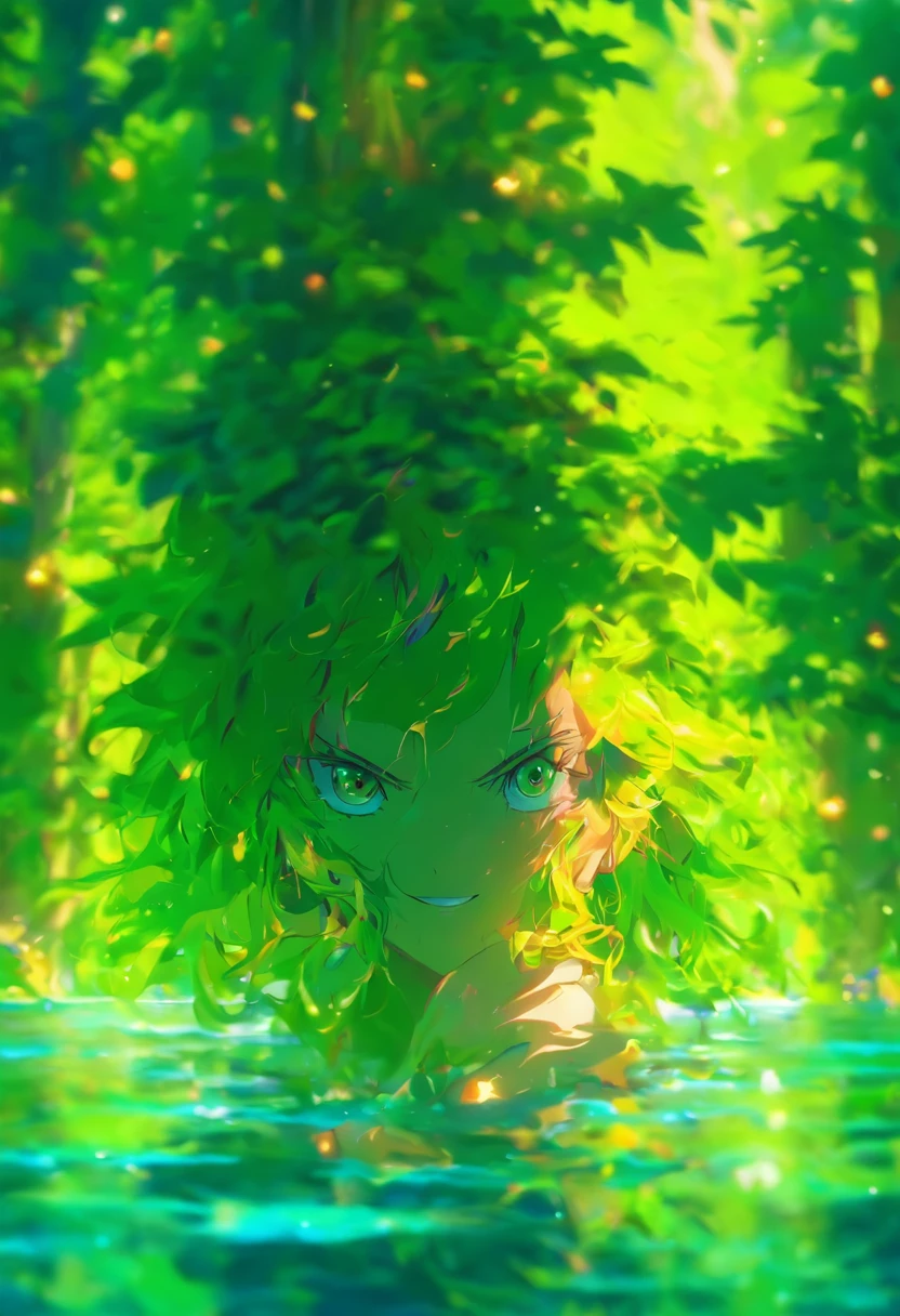 Garota perto de um lago
