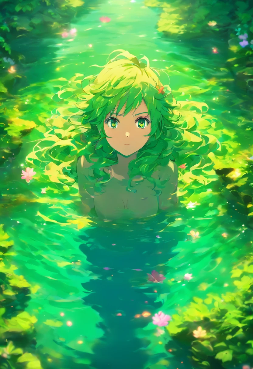 Garota perto de um lago
