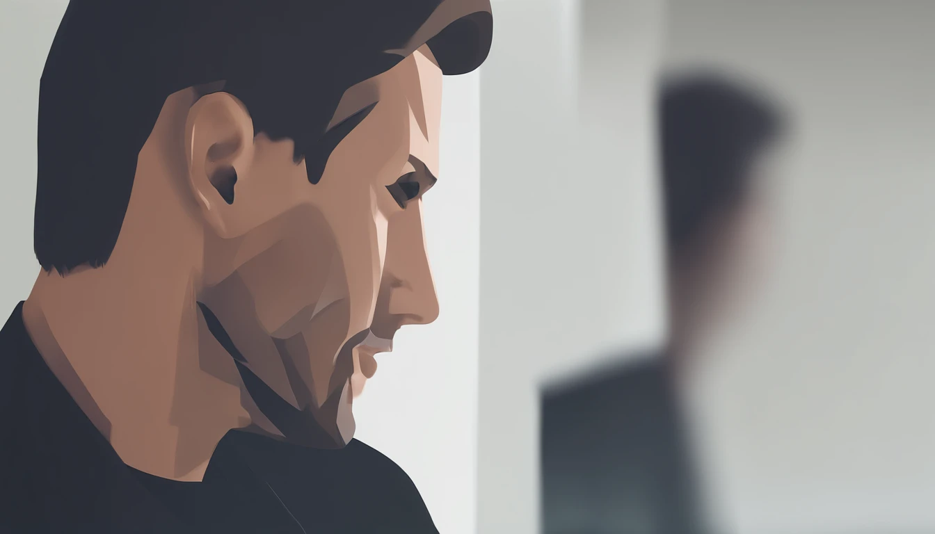 man with anxiety face