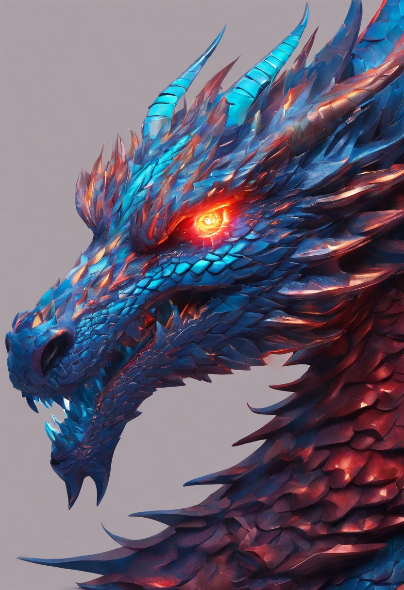 (Dragon celestial dorado) con (ojos penetrantes de color rojo),primer plano soltando (fuego de sangre) por la nariz,escamas bulumetricas,alta calidad,8k,muchos detalles,paticulas de fuego,alas,4patas,garraz manchadas,oro,peligro,fuego,dientes filosos,dragon gigante,colosal,amenazante,imponente,escamas azules