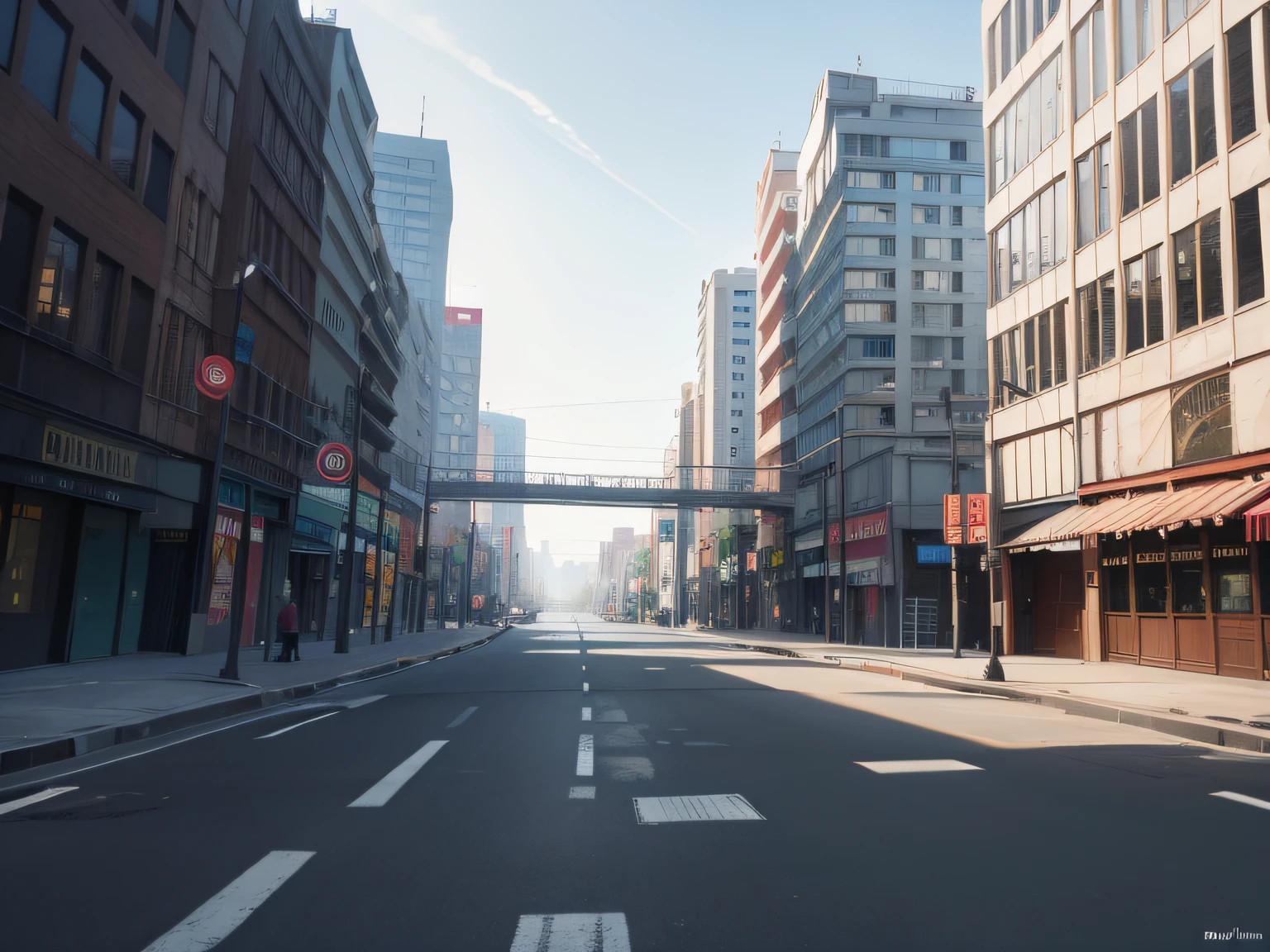 Scenes in an unpopulated city