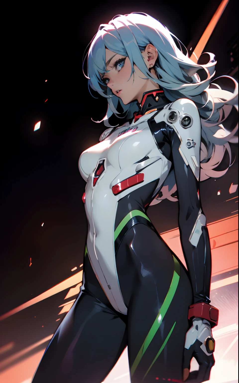 (((Young Woman))), ((Best Quality)), ((masutepiece)), (Detailed: 1.4), (Absurd), 19-year-old young woman with Simon Bisley-style micro thong, Genesis evangelion neon style clothing, 2-piece clothing, cyberpunk, Long silver hair, arm tatoo, cybernetic hands, pastel, Centered, scale to fit the dimensions, nffsw (High dynamic range),Ray tracing,NVIDIA RTX,Hyper-Resolution,Unreal 5,Subsurface Dispersion,  PBR Texture, Post-processing, Anisotropy Filtering, depth of fields, Maximum clarity and sharpness, Multilayer textures, Albedo and specular maps, Surface Shading, accurate simulation of light and material interactions, Perfect proportions, Octane Render, Two-tone lighting, Wide aperture, Low ISO, White Balance, thirds rule, 8K Raw, Crysisnanosuit,loraeyes,nijistyle,pantyhose,Blue eyes