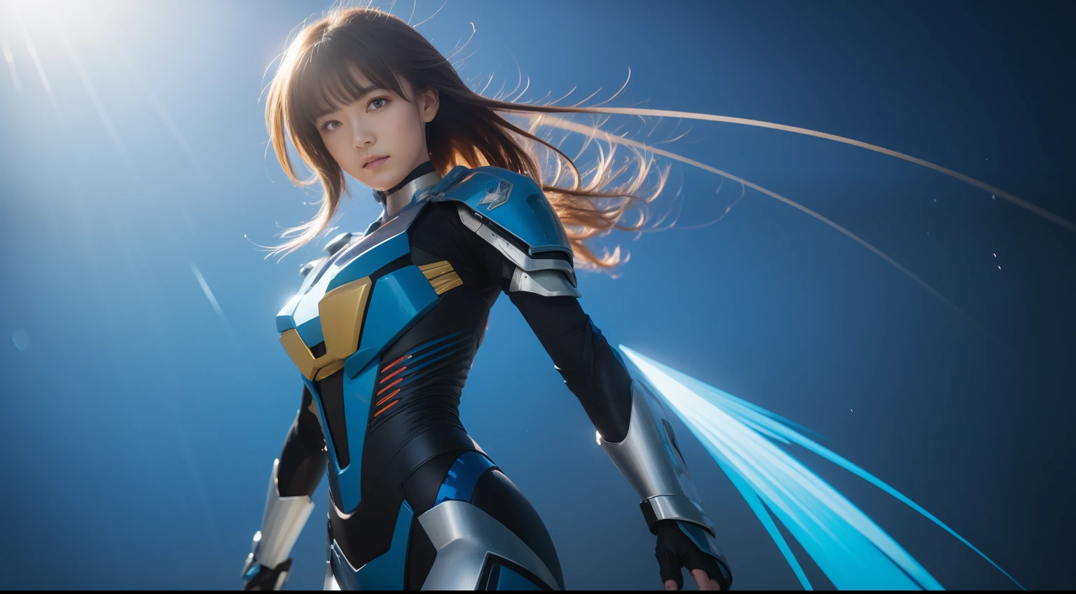 From the movie New Century Evangelion,blue theme,Best quality,Masterpiece,Realistic,professional,Vivid colors,Ultra-fine painting,Portrait,anime big breast,Photogram,number art,Fantasyart,3d graphic,Cinematic_lighting,Strong_rim_Light,rim-light,Ambient_Light,Tyndall effect,moodylighting,Huge_filesize,Real,female pervert,Mecha musume,Cyborg,Tights combat suit,Power armor,Cut clothes,Japanese_Armor,one side up,shmup,remains,rubble_废墟,(Extremely detailed Cg Unity 8K wallpaper),(((Masterpiece))),(((Best quality))),((Ultra-detailed)),(Best Illustration),((An extremely delicate and beautiful)),Dynamic Angle,Wind,classic,Spring,(Detailed light),(Sunlight),Beautiful and delicate water,(Painting),(Sketch),(full bloom),(Shine),