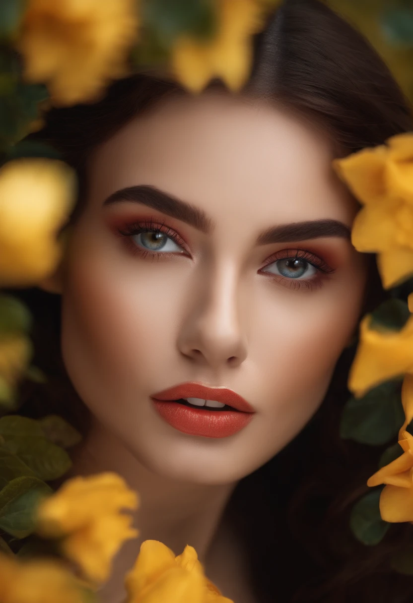 A realistic Girl photo shooting for advertising cosmetics