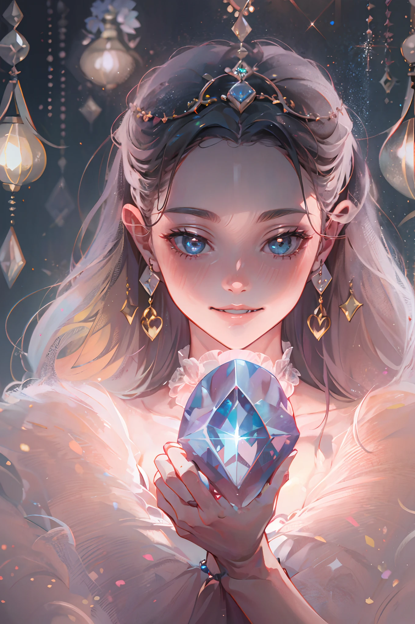 glowing gemstones
