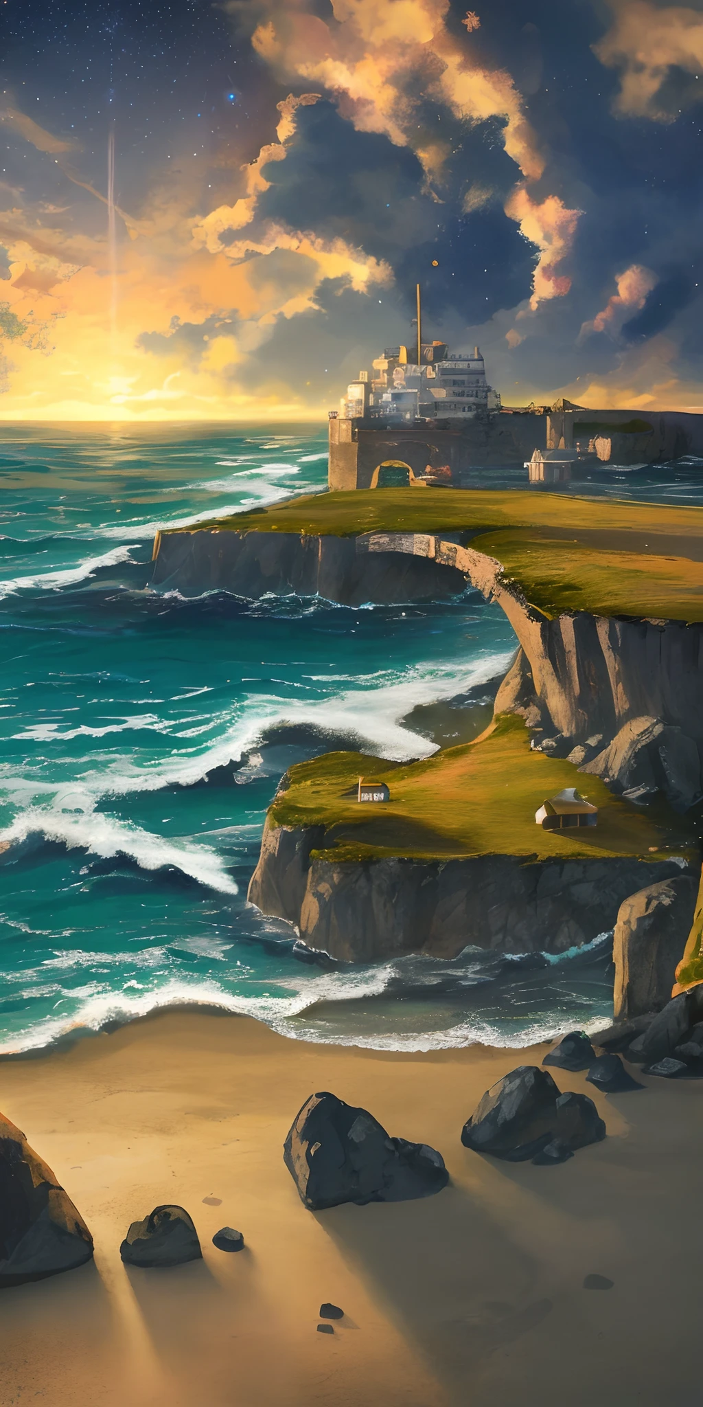Dreams and starlight on the sea