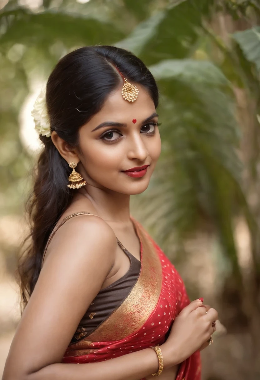 A indian young girl,keral onam saree,Super detail,Anatomically correct,ccurate,huge tit,Cocked buttocks,Physical coordination,Photo portrait,slender thigh,Delicatemakeup,,full bodyesbian,standing on your feet