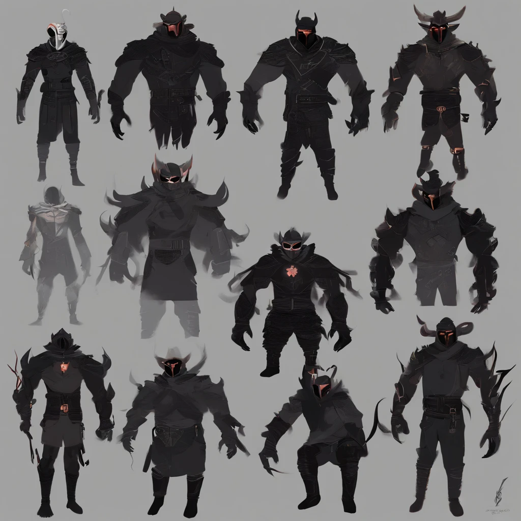 Black clothes,Masked males