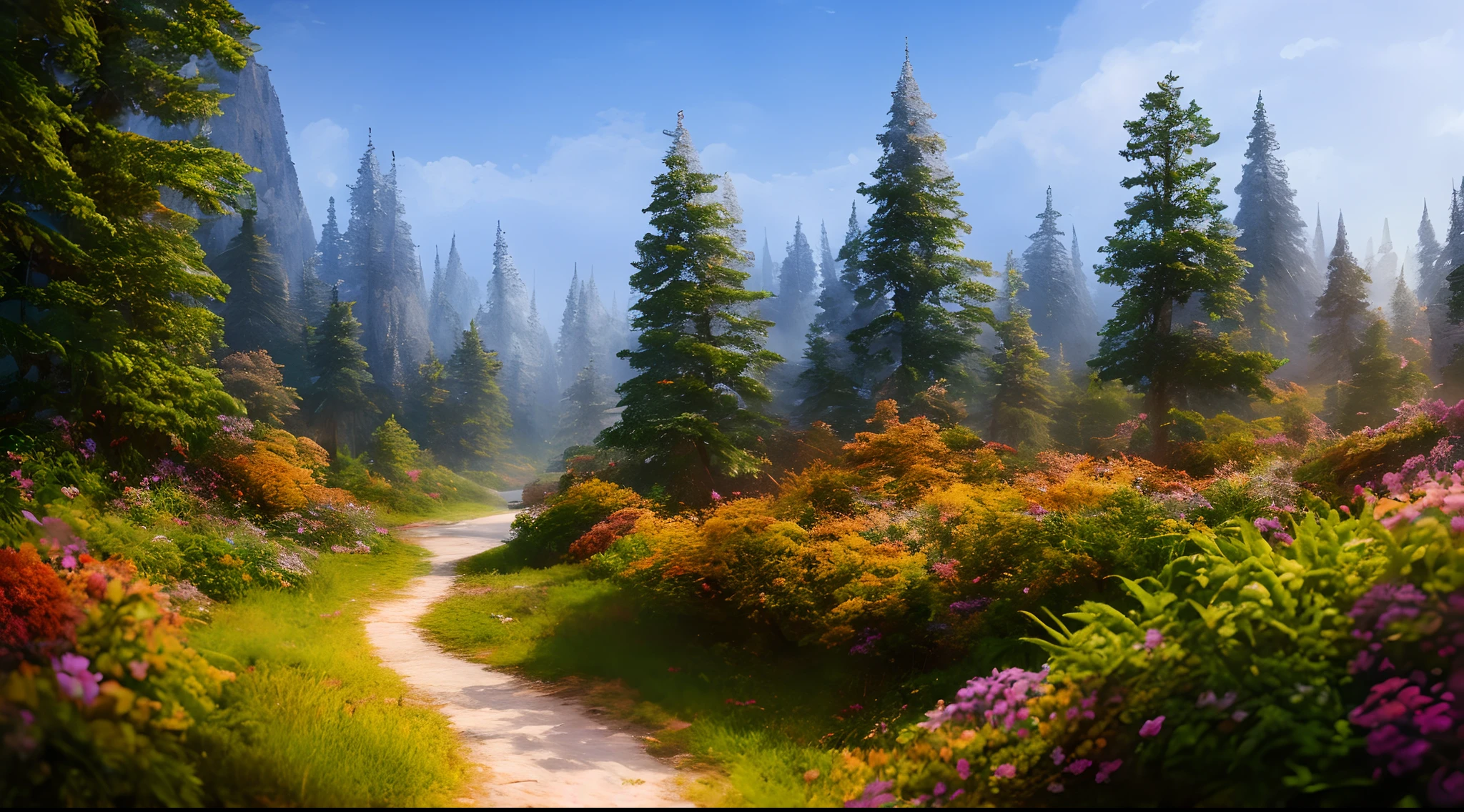 masterpiece, best quality, high quality,extremely detailed CG unity 8k wallpaper, An enchanting and dreamy scene of a fantasy forest, with towering trees, glowing mushrooms, and hidden fairy glens, creating a sense of mystique and enchantment, artstation, digital illustration, intricate, trending, pastel colors, oil paiting, award winning photography, Bokeh, Depth of Field, HDR, bloom, Chromatic Aberration ,Photorealistic,extremely detailed, trending on artstation, trending on CGsociety, Intricate, High Detail, dramatic, art by midjourney