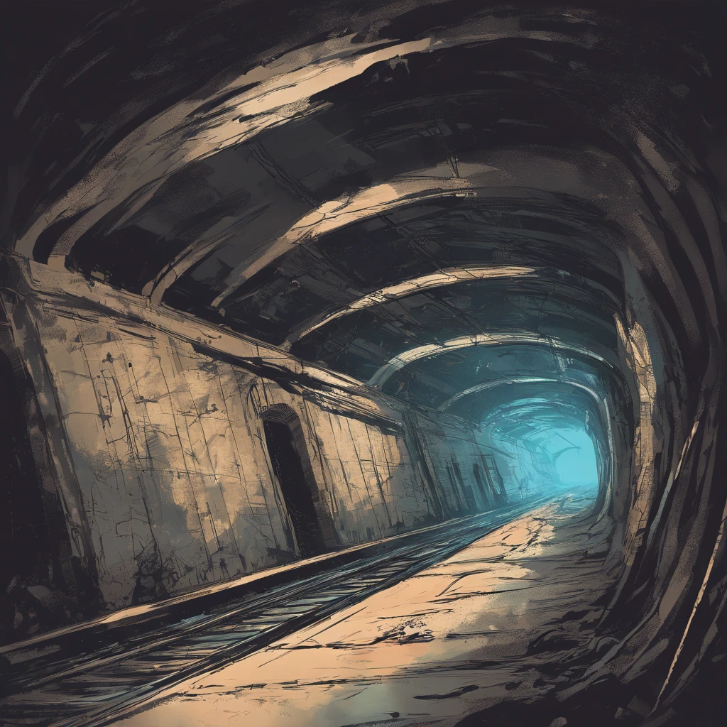 In underground tunnels,It's personal,Run away in a panic,alarmed,grexaggerated movements,Exaggerated expressions