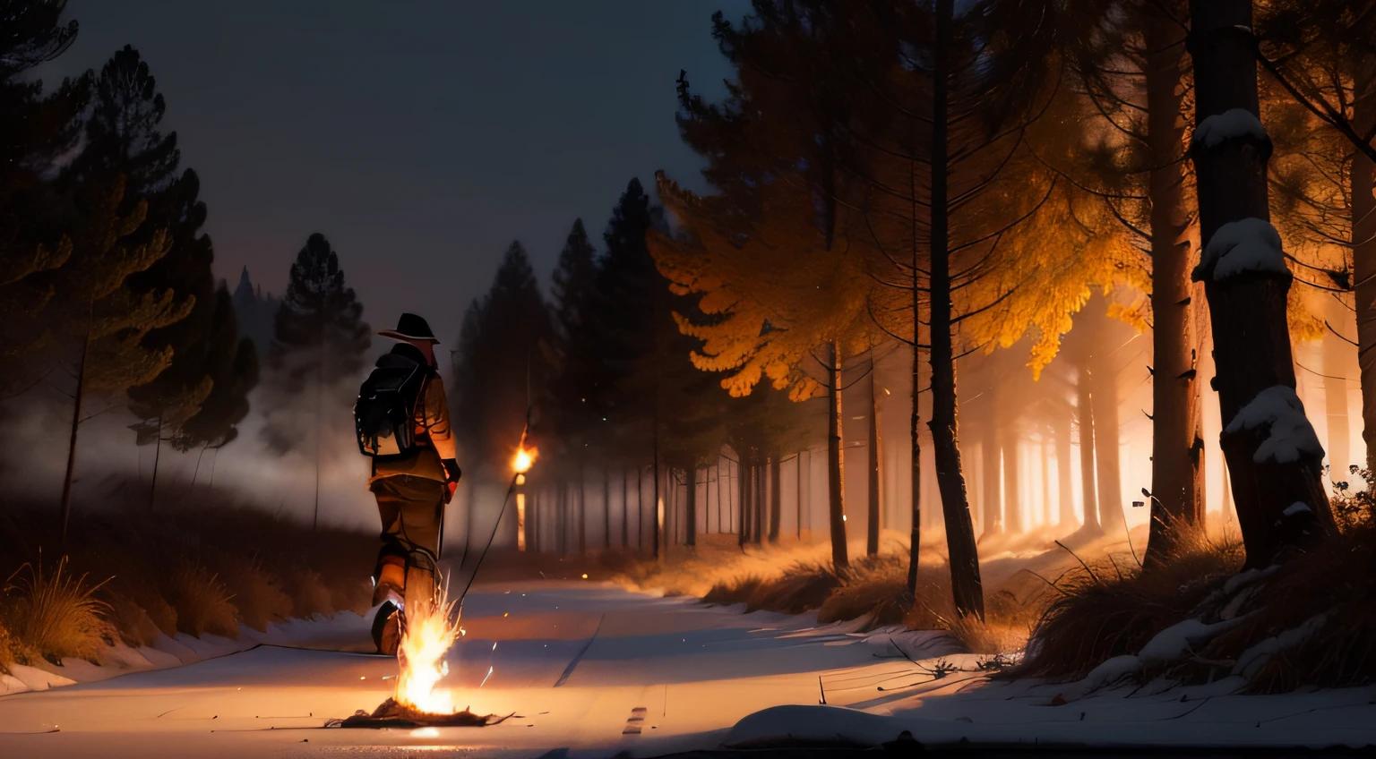 bosque incendiandose