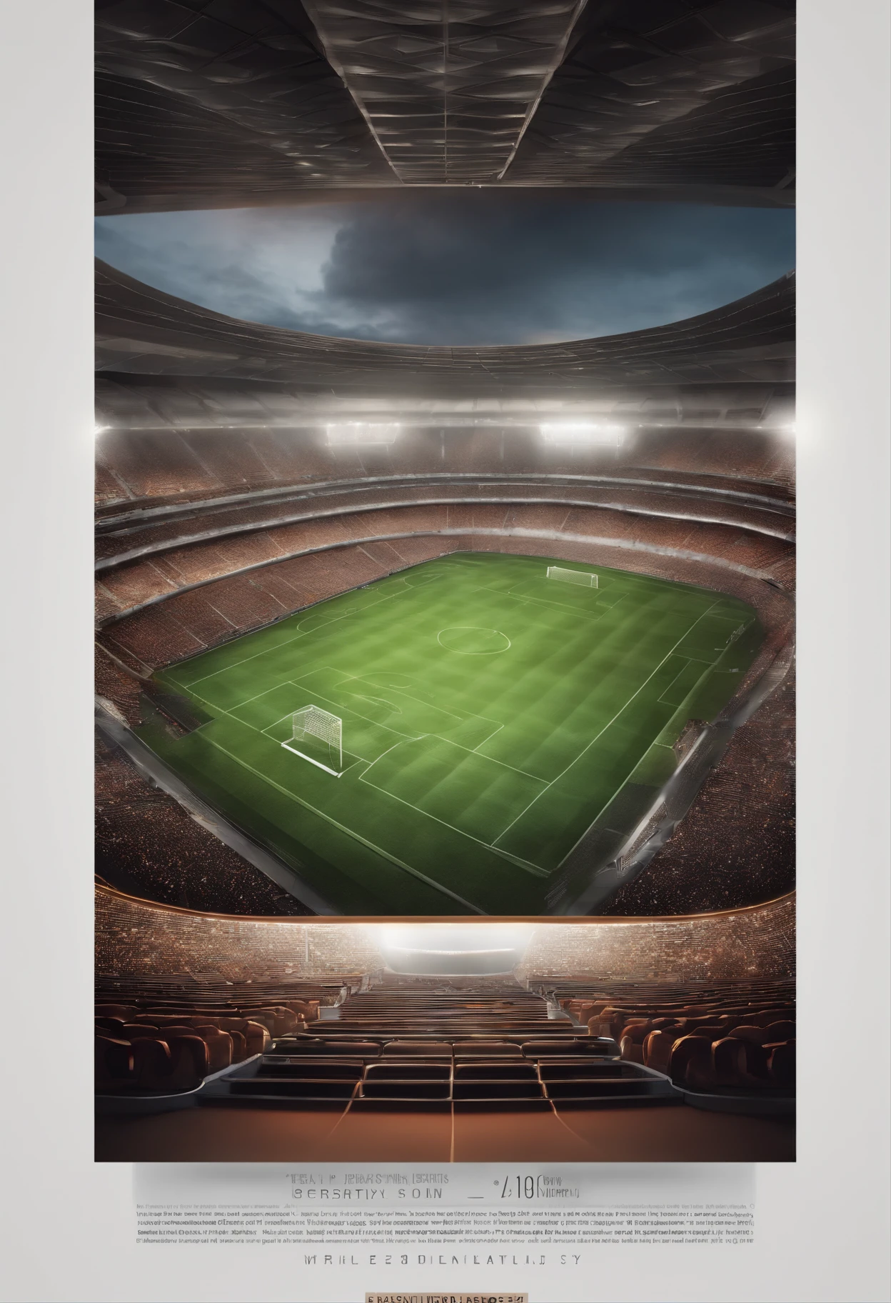 arafed view of a stadium with a lot of lights and a lot of cars, stadium, dramatic stadium lighting, soccer stadium, digital rendering, pre-rendered, stadium setting, wide angle exterior 2022, artistic rendering, stadium landscape, artistic render, rendering, futuristic sport arena, a digital rendering, detailed wide shot, art deco stadium, digital render
