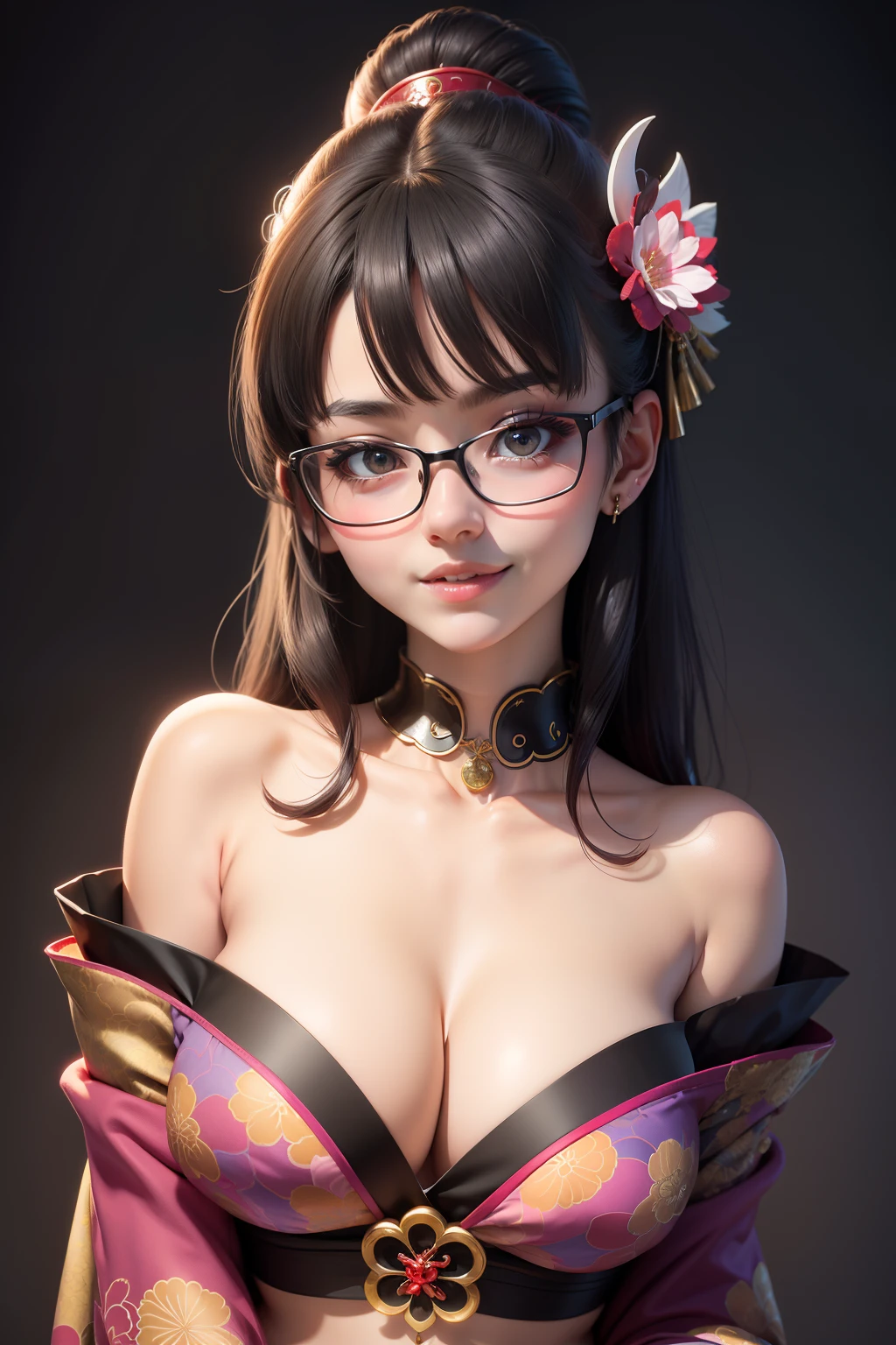 OKですかですか、(best illustrations)、8k UHD resolution、intricate details、highest quality、realistic、Super detailed、best lighting、best shadows、soft lighting、Ultra HD、超realistic、Tyndall effect、Photoreal、(high detail skin:1.2)、 (intricate details, compensate, face to face with the children_v1:0.5), (OK, beautiful and delicate face, OKですか, beautiful and delicate eyes, perfectly proportioned face, high resolution skins, fine skin, Optimal ratio of 4 fingers and 1 thumb, arm under chest, red tattoo on lower abdomen、Wow wow, wide hips, smooth abdomen, thin and thin skin, __fashion__, __hair__:1.25)、Digital single-lens reflex camera、 absurd、(table top: 1.3), (maximum resolution: 1.2), (Ultra HDTV: 1.2), cinematic light, fine eyes and skin, detailed facial features, , (sharp focus: 1.2), (focus on the face:1.2),perfect style, beautiful face, acura, anatomically correct, Highly detailed face and skin texture, fine eyes, double eyelid, thin eyebrows, glitter eyeliner: 1 natural cheeks, Glossy skin, Fair skin: 1.2, (glossy lips: 1.4),(embarrassed look: 1.2),Highly detailed face and skin texture, fine eyes, double eyelid, natural cheeks, glossy lips: 1.4,exposed cleavage、Bewitching。charm、 Beautiful devil woman from hell, Surreal female portraits by David Hockney and Alphonse Mucha, charm女性の肖像画、fantasy art, Chinese humanoid、chinese actress、dungeon、dragon、devil'palace of、devil'torture chamber、night、dark style 、in the dark、(detailed spooky background:0.8), magic、 1 girl、evil nun、dark necromancer、Succubus、devil'Daughter of、Shinonome Umi、bat wings,(((devil'Horn)))、 ((((giant glasses, otaku glasses, thick glasses, round glasses)))),(((big breasts)))、(devil'Tail)、(red eyesは光り輝いて:1.6)、red eyesは非常に鮮明で詳細です, your eyes are made up so beautifully, ((red eyes:1.0)),intricate tattoo, demonic intricate tattoo, tattoo on thigh, body tattoo, masterpiece、最もbeautiful face、baby face、cute smile、beautiful plump red lips、筋肉のcharm体、devilのcharm体、devil style、charmブラックマジックコスチューム、The long-haired、Braid、Black hair、Ponytail distortion、, Ponytail with a bow tied at the back of the hair, beautiful expression、body up、big breasts強調、bust, super tight chest, Breast augmentation surgery, Breasts are very big and round,tight waist、wide ass、 secret key, cowboy lens, (black phoenix dress: 1.0), devil crown, red sparkling gemstone necklace、Jewelry G Wise, Please wear black mesh socks,Wear light red、nffsw, nffsw, meet beautiful girls, look at the girl'body of,